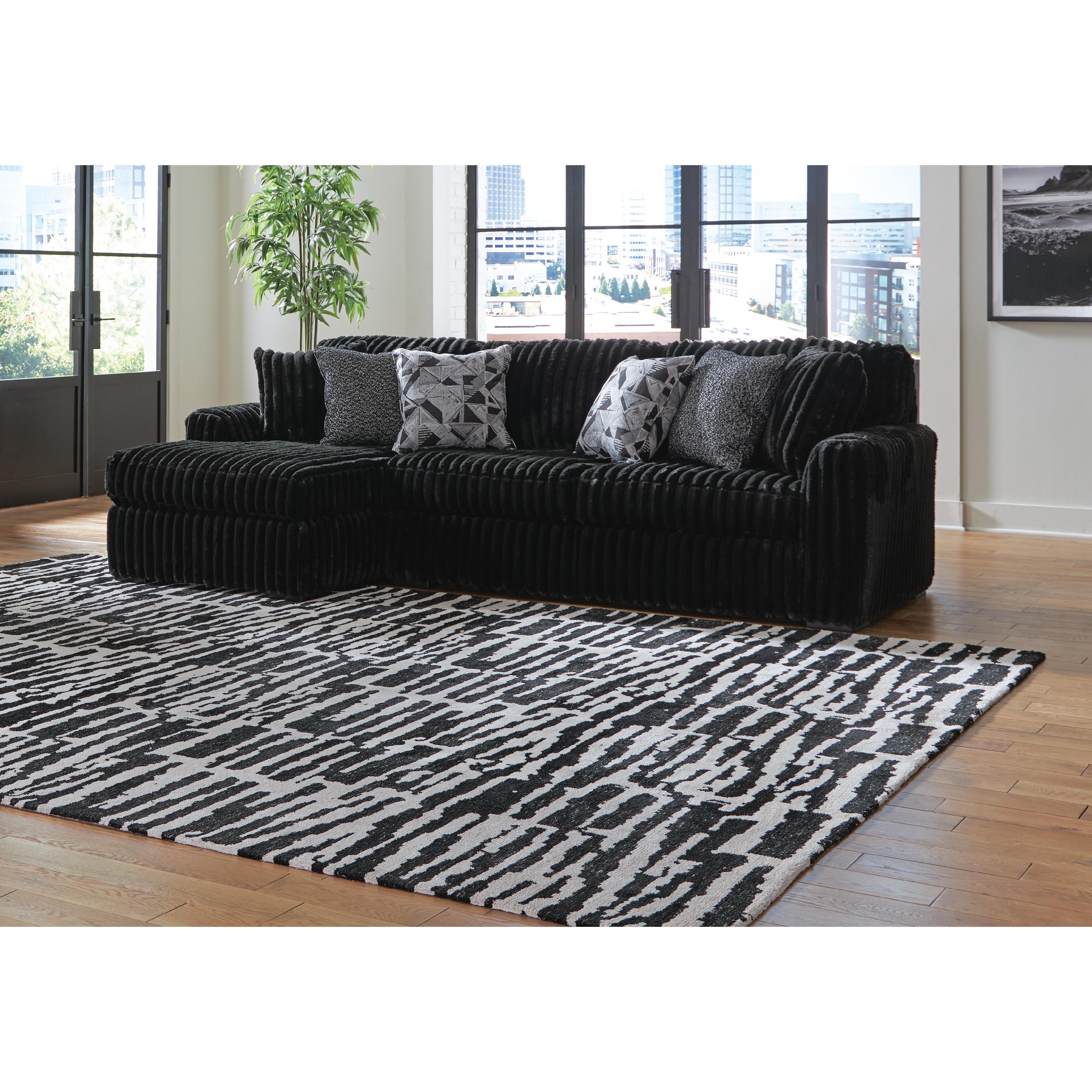  Signature Design by Ashley Midnight-Madness 98103S15 3 pc Sectional with Chaise IMAGE 2