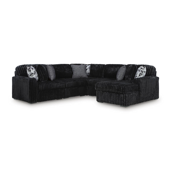 Signature Design by Ashley Midnight Madness Fabric 6 pc Sectional