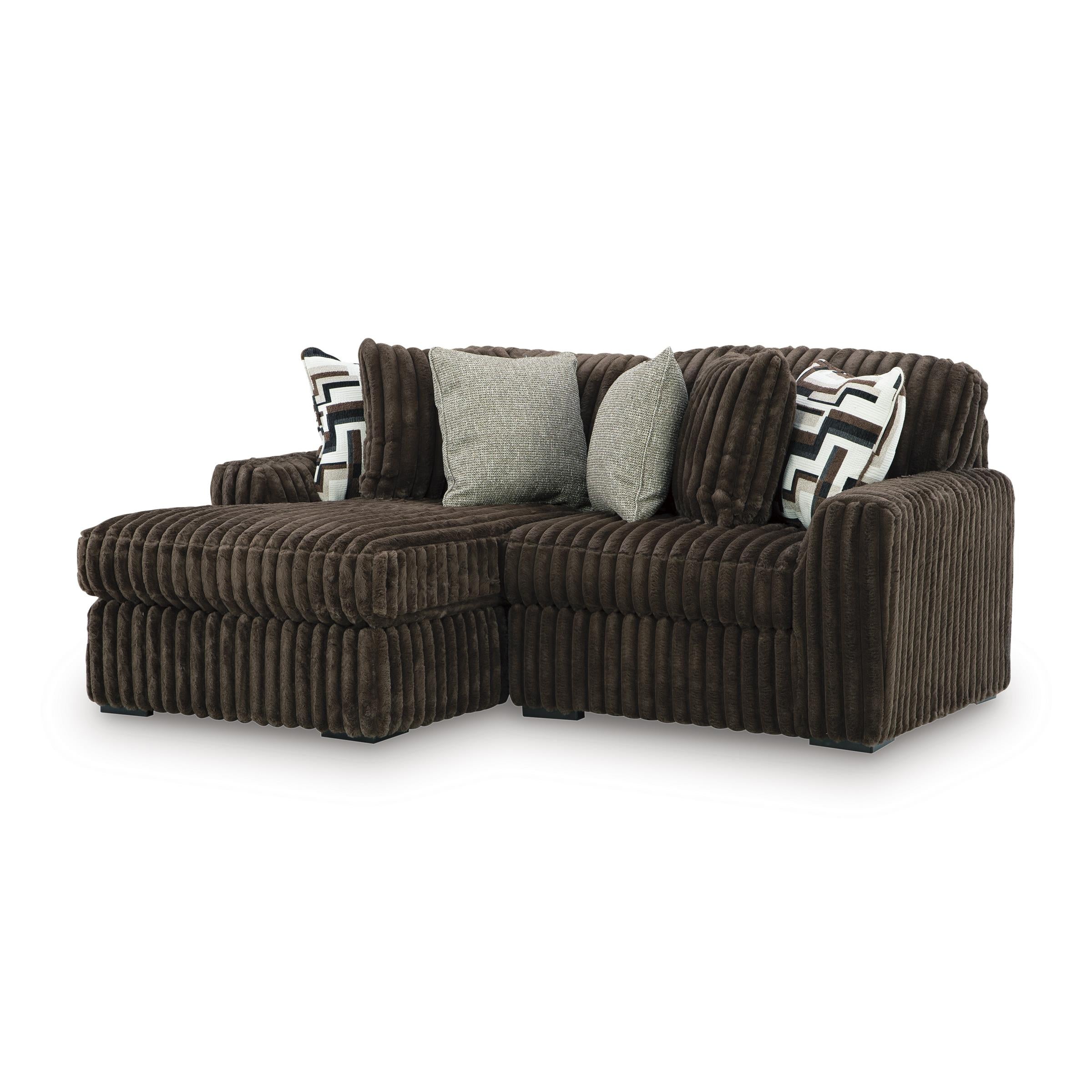  Manufacturer Color_Chocolate --  Midnight-Madness 98104S13 2 pc Sectional with Chaise IMAGE 1