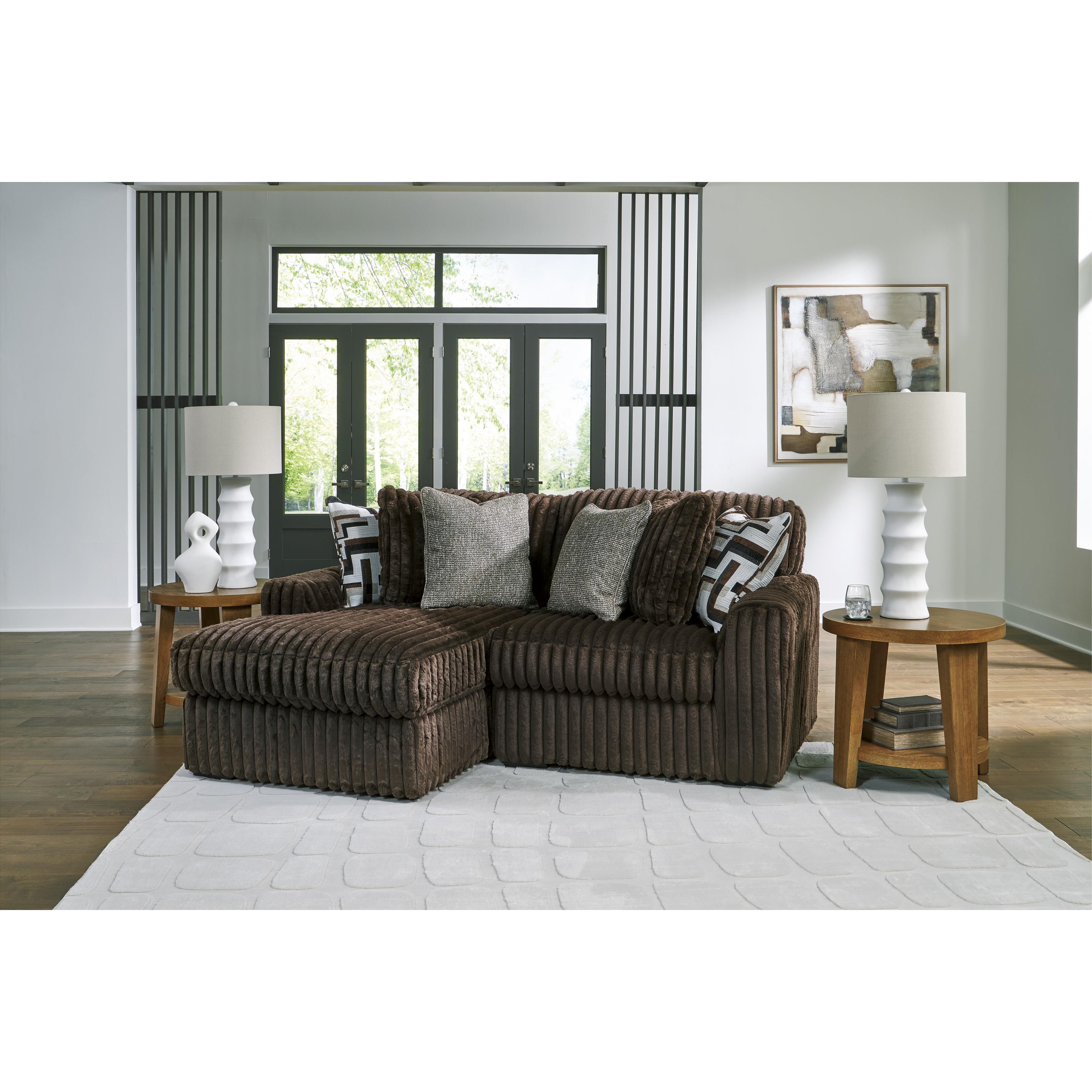  Manufacturer Color_Chocolate --  Midnight-Madness 98104S13 2 pc Sectional with Chaise IMAGE 2