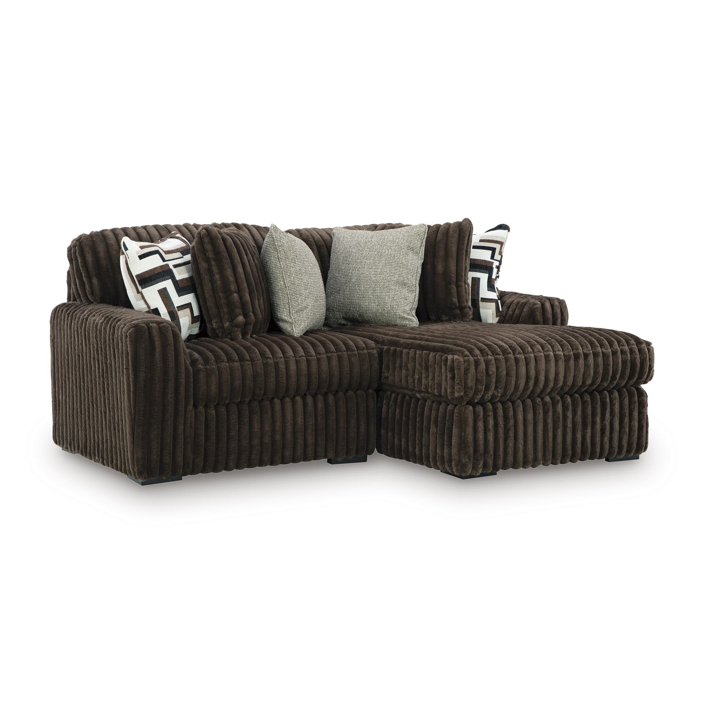  Manufacturer Color_Chocolate --  Midnight-Madness 98104S14 2 pc Sectional with Chaise IMAGE 1