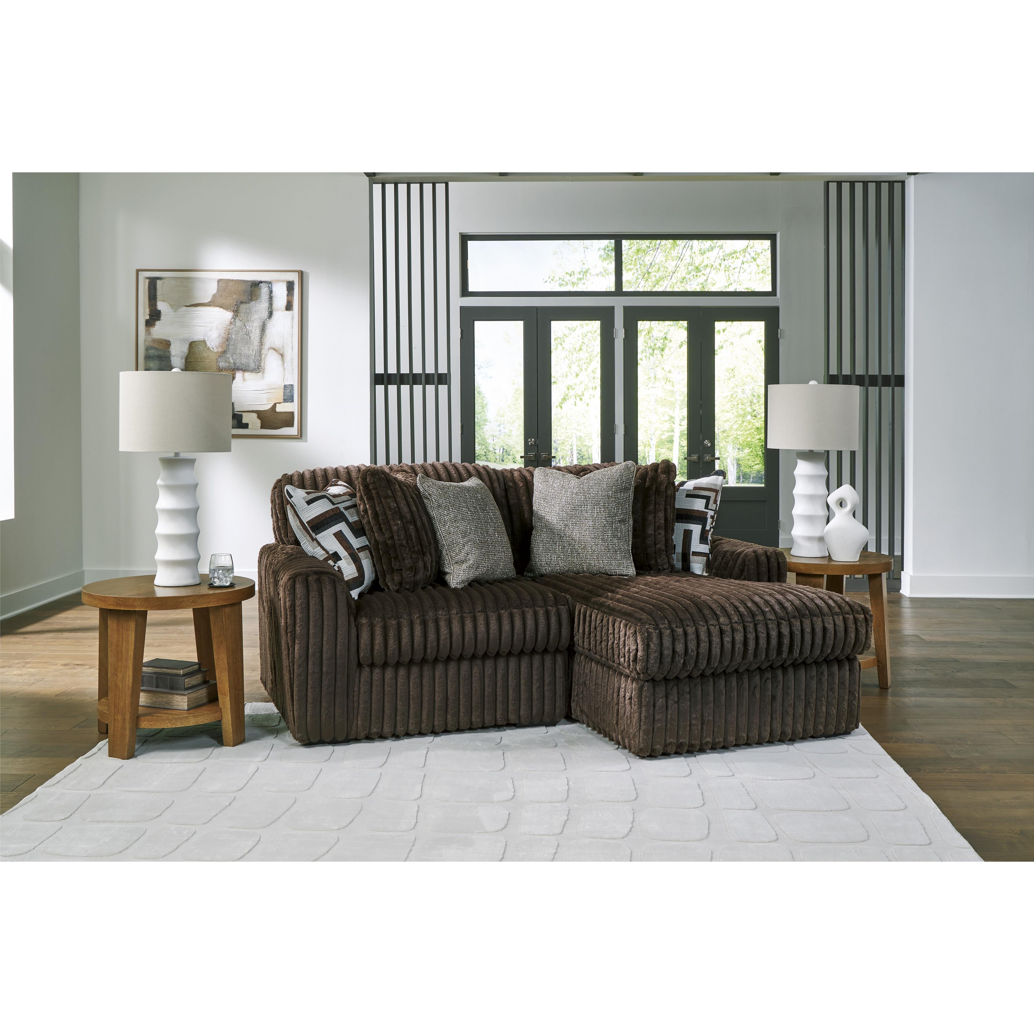  Manufacturer Color_Chocolate --  Midnight-Madness 98104S14 2 pc Sectional with Chaise IMAGE 2