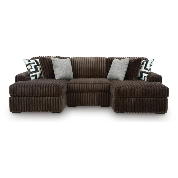 Signature Design by Ashley Midnight-Madness 98104S17 3 pc Double Chaise Sectional