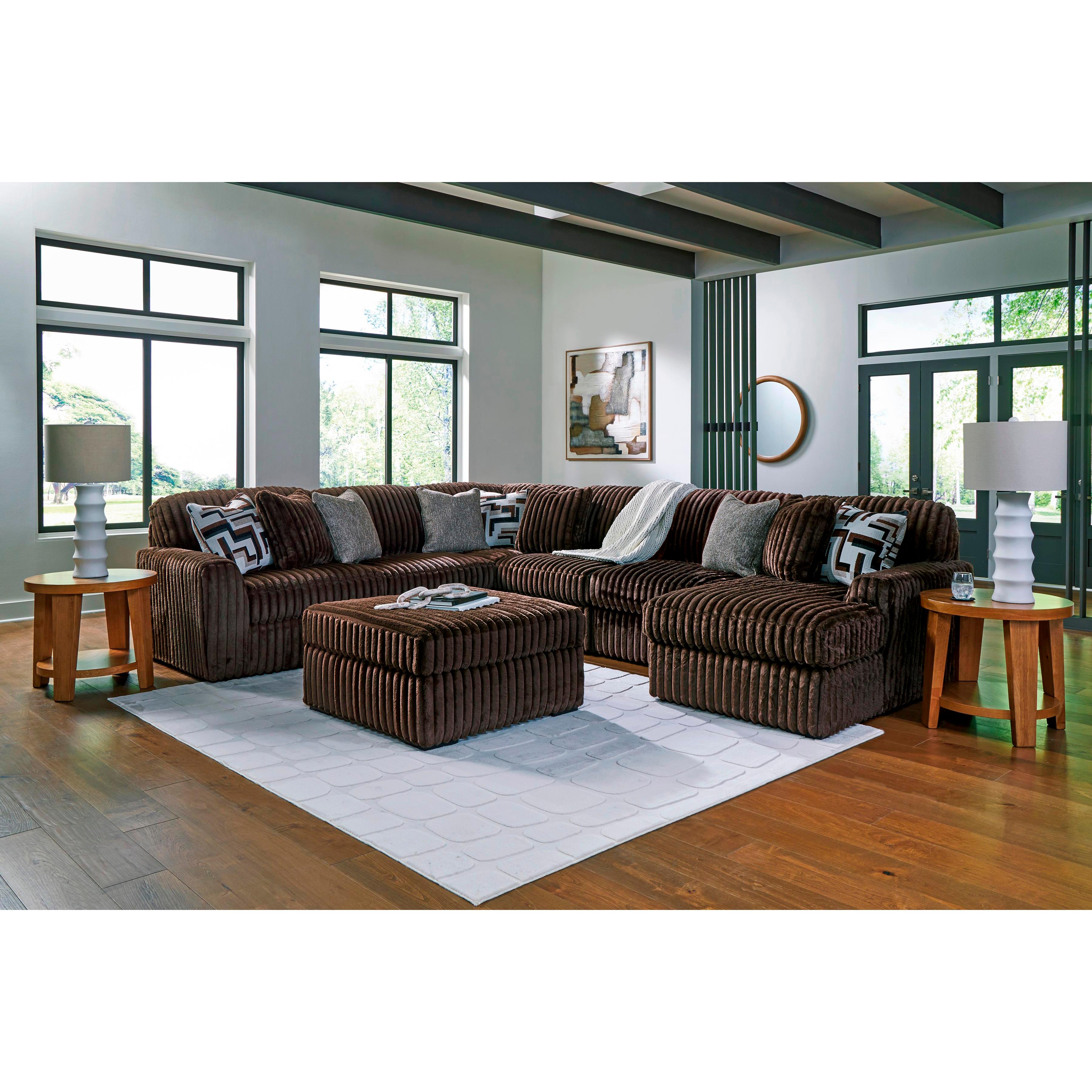 Manufacturer Color_Chocolate --  Midnight-Madness 98104S24 6 pc Sectional with Chaise IMAGE 5