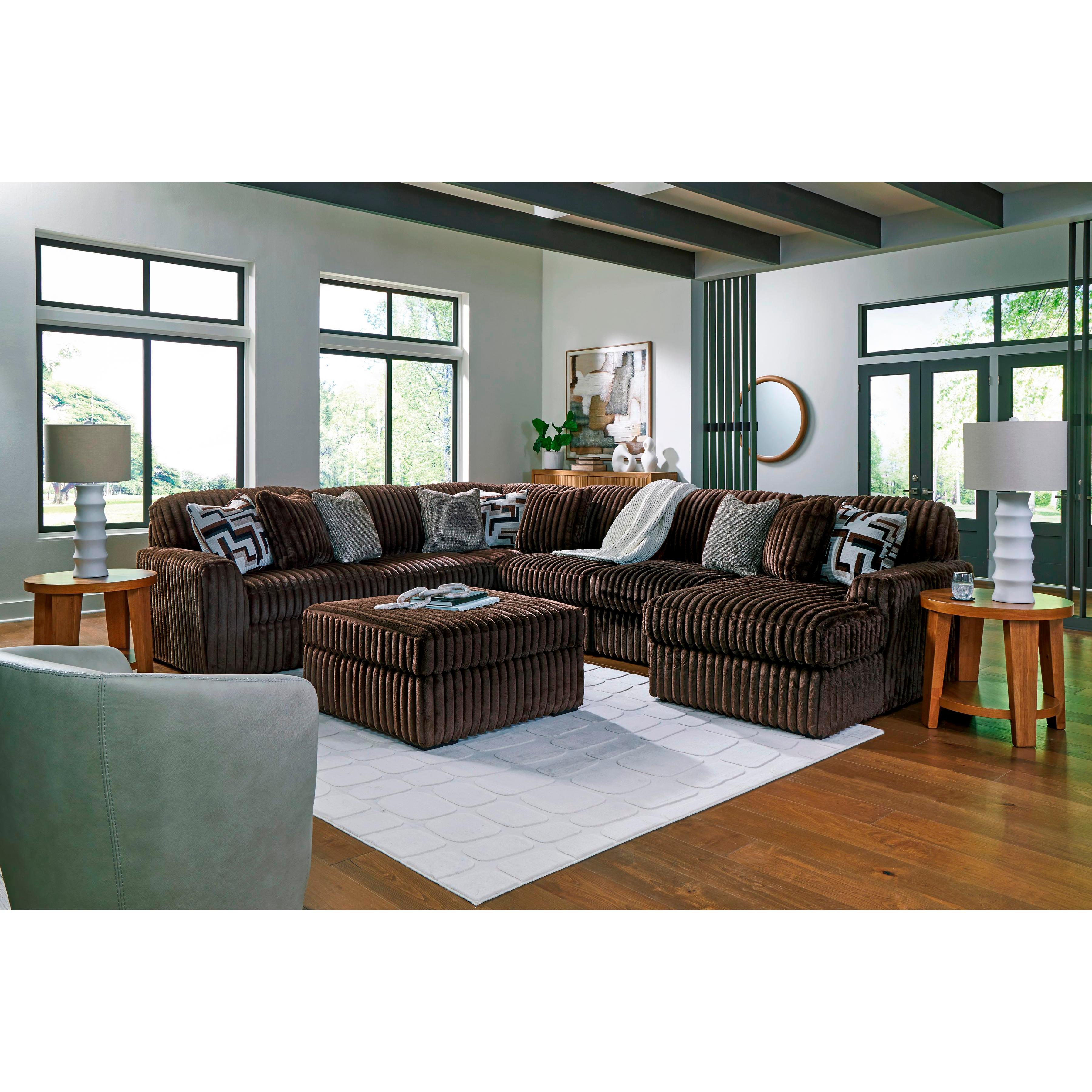  Manufacturer Color_Chocolate --  Midnight-Madness 98104S24 6 pc Sectional with Chaise IMAGE 6