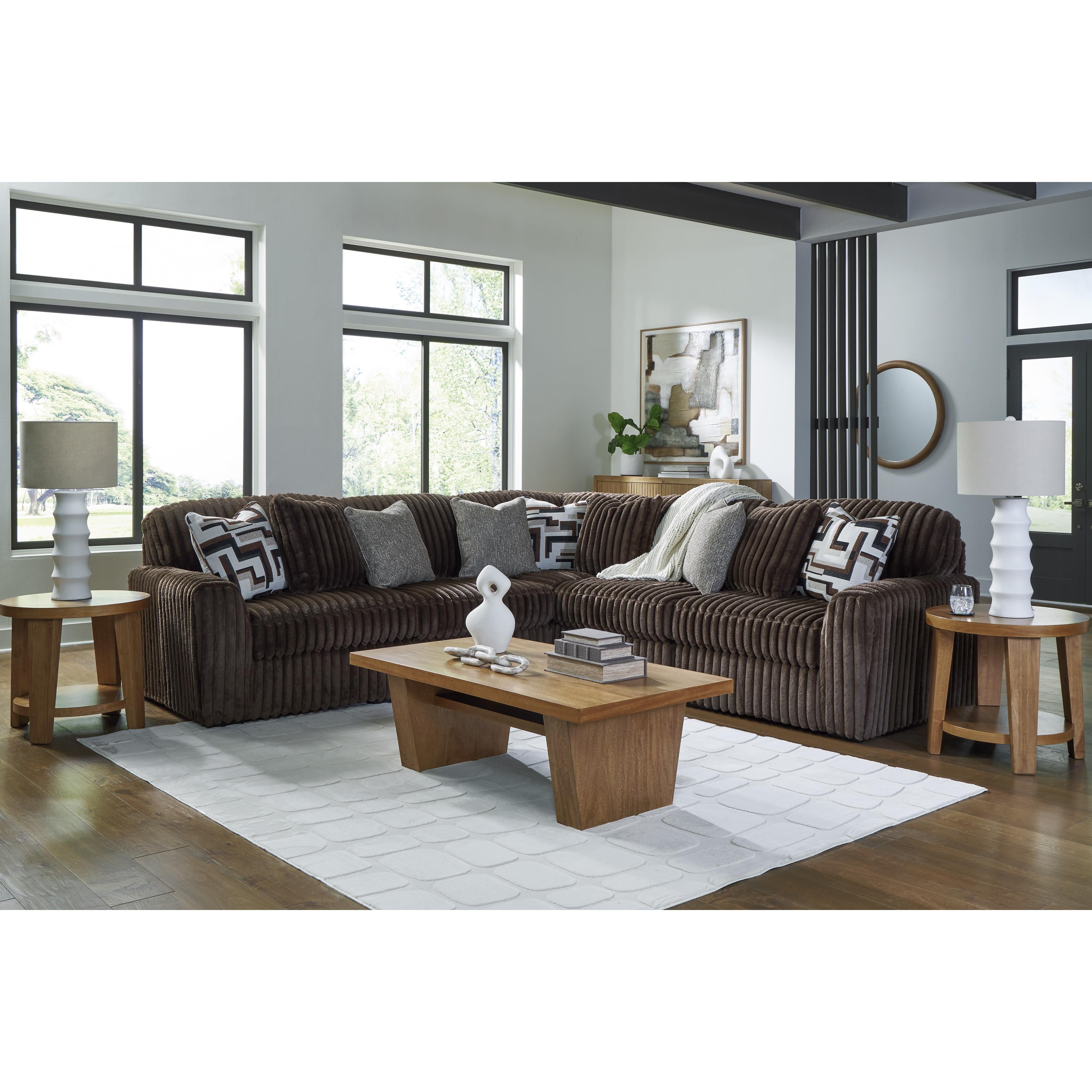  Manufacturer Color_Chocolate --  Midnight-Madness 98104S26 5 pc Sectional IMAGE 3