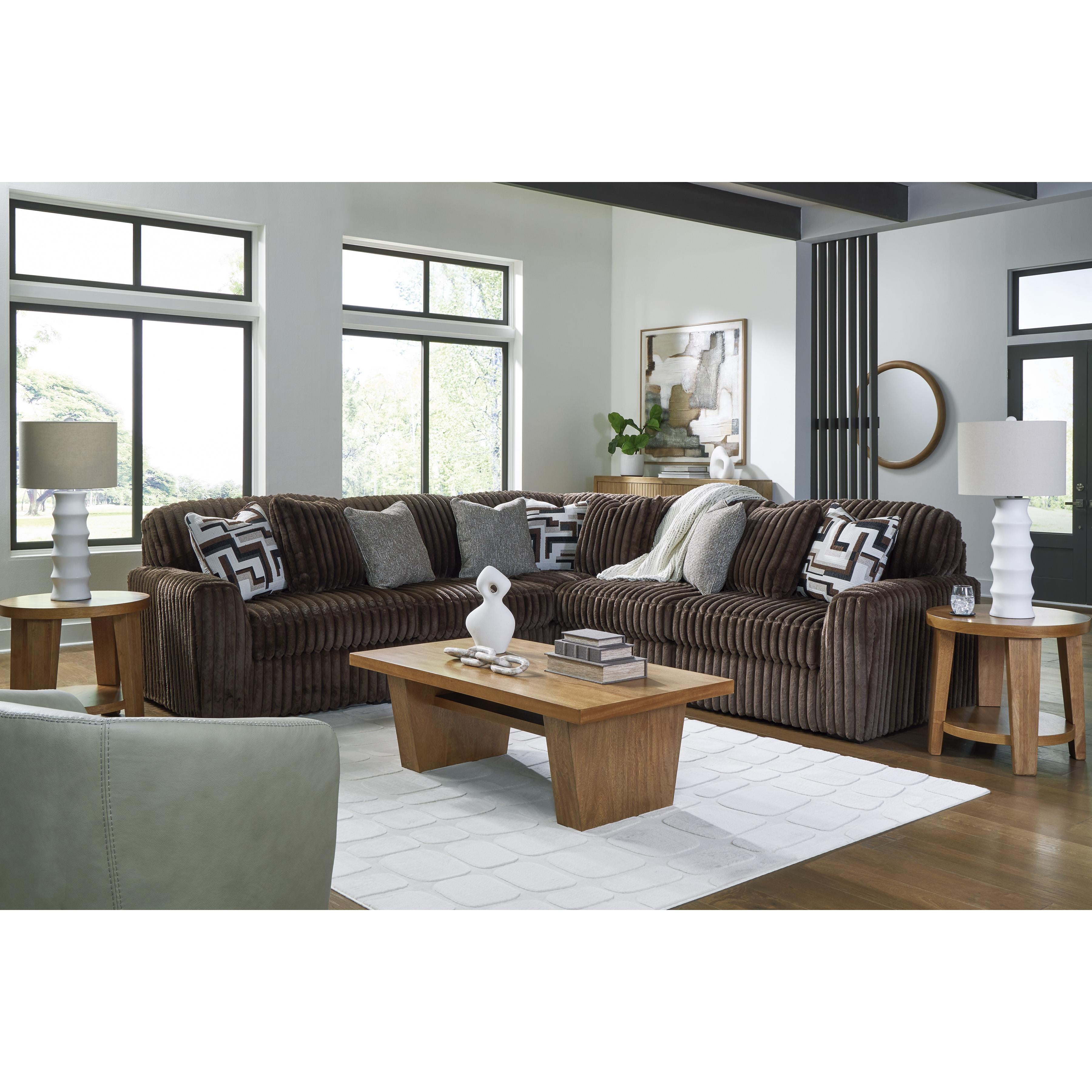  Manufacturer Color_Chocolate --  Midnight-Madness 98104S26 5 pc Sectional IMAGE 4