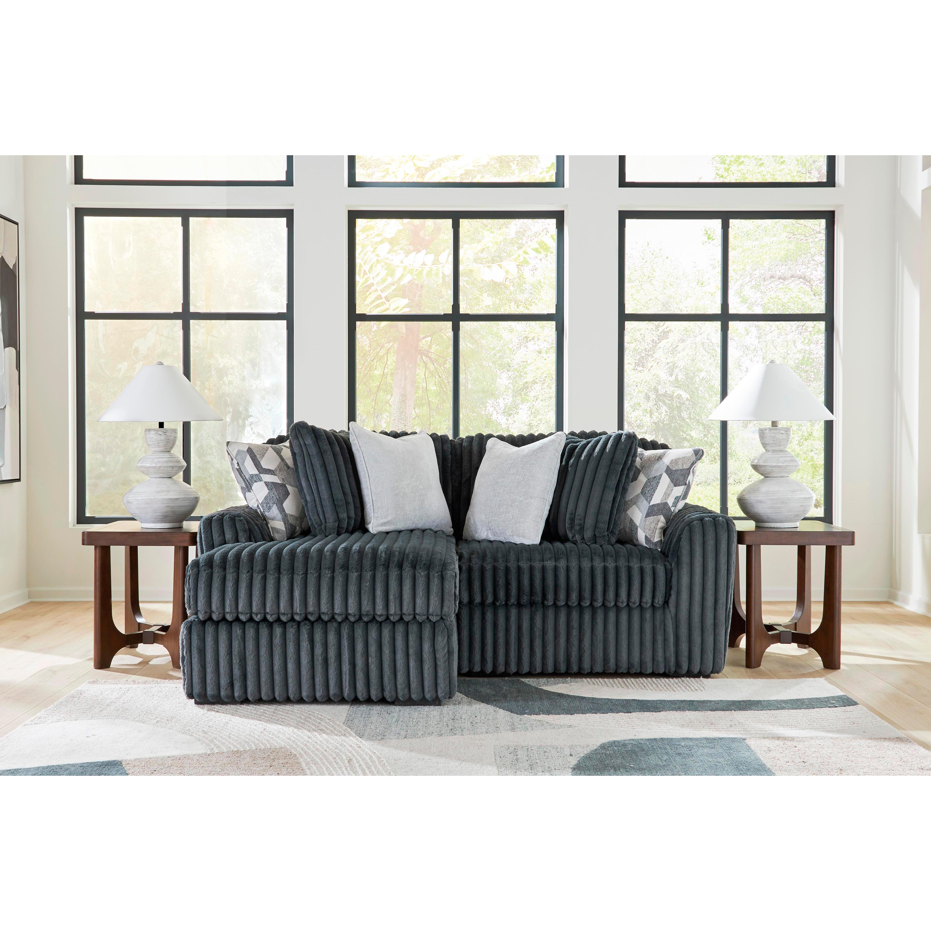  Manufacturer Color_Gunmetal --  Midnight-Madness 98105S15 2 pc Sectional with Chaise IMAGE 1