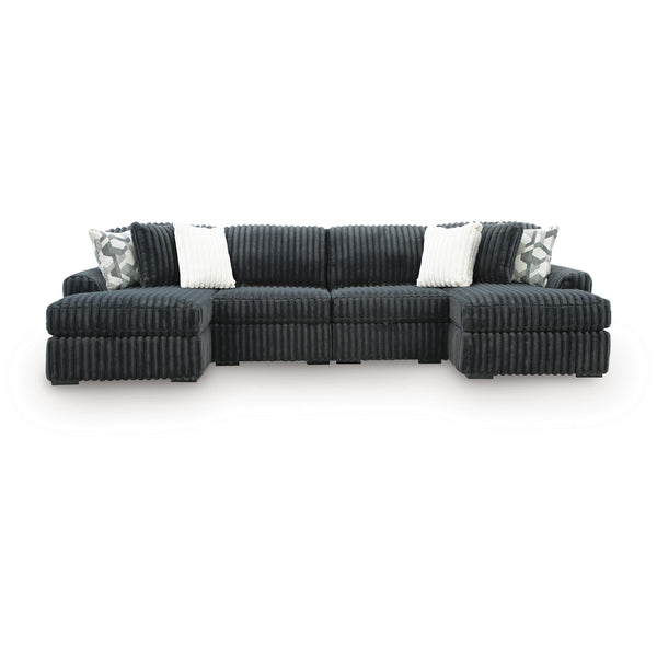 Signature Design by Ashley Midnight-Madness 98105S19 4 pc Double Chaise Sectional