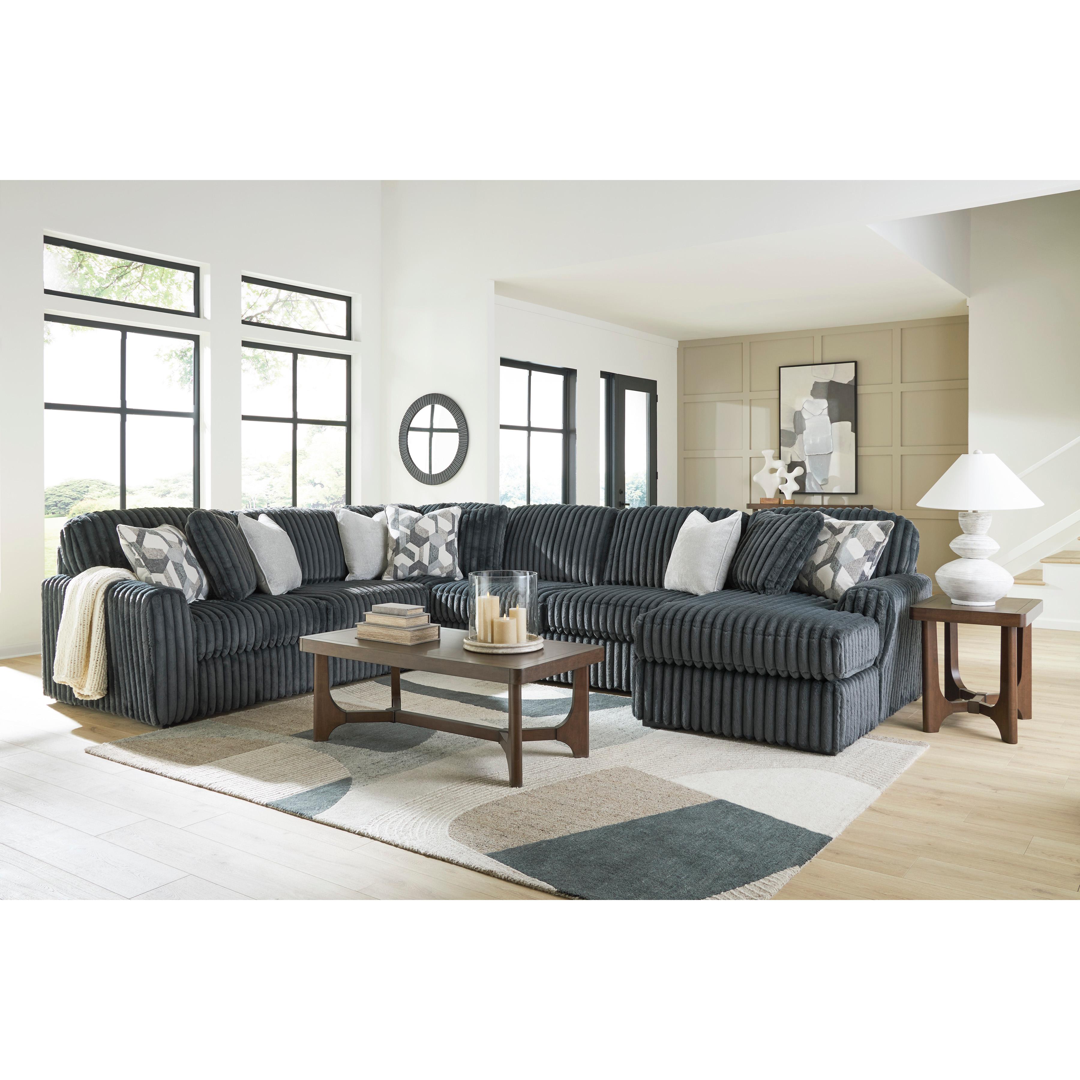  Manufacturer Color_Gunmetal --  Midnight-Madness 98105S2 4 pc Sectional with Chaise IMAGE 2