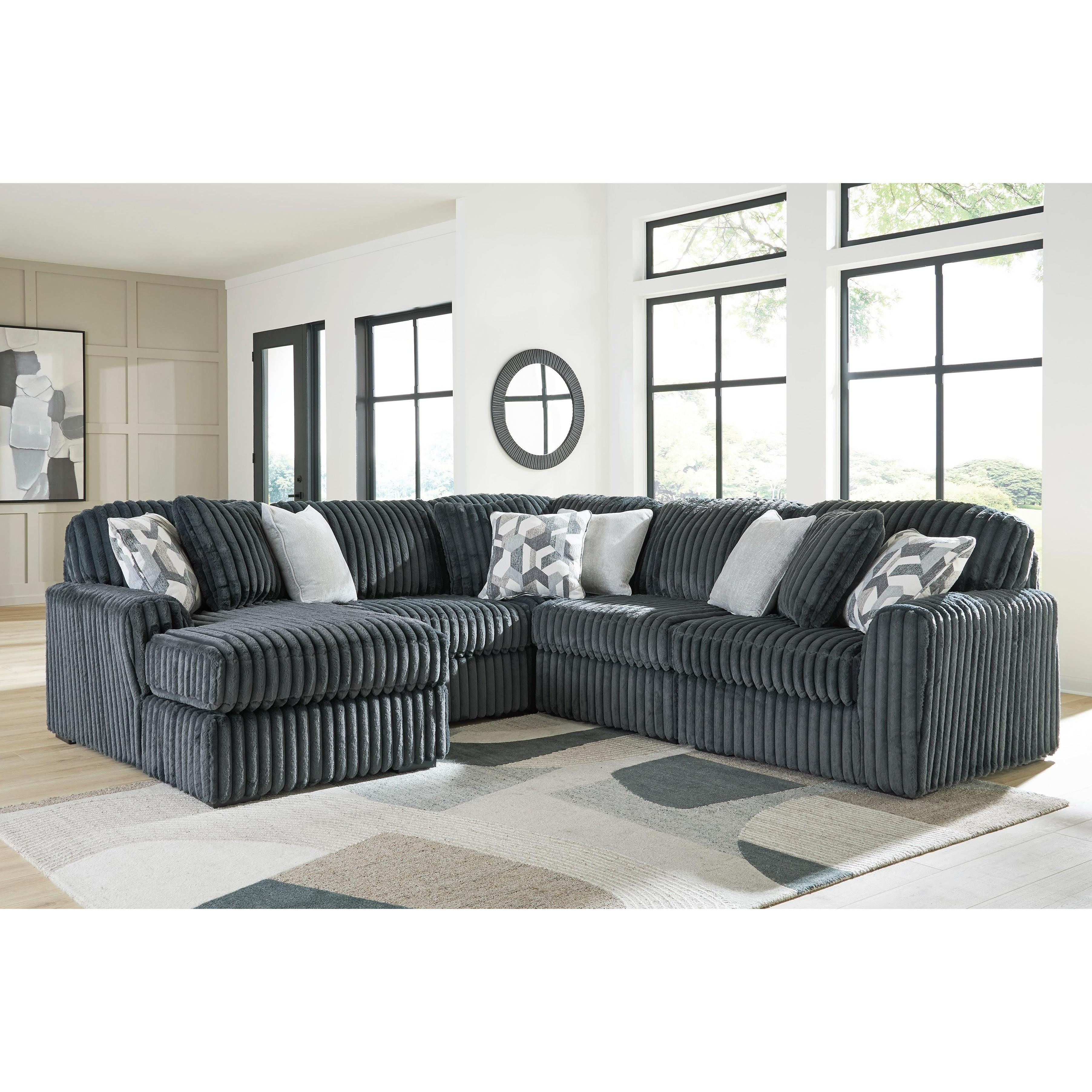  Manufacturer Color_Gunmetal --  Midnight-Madness 98105S22 5 pc Sectional with Chaise IMAGE 2