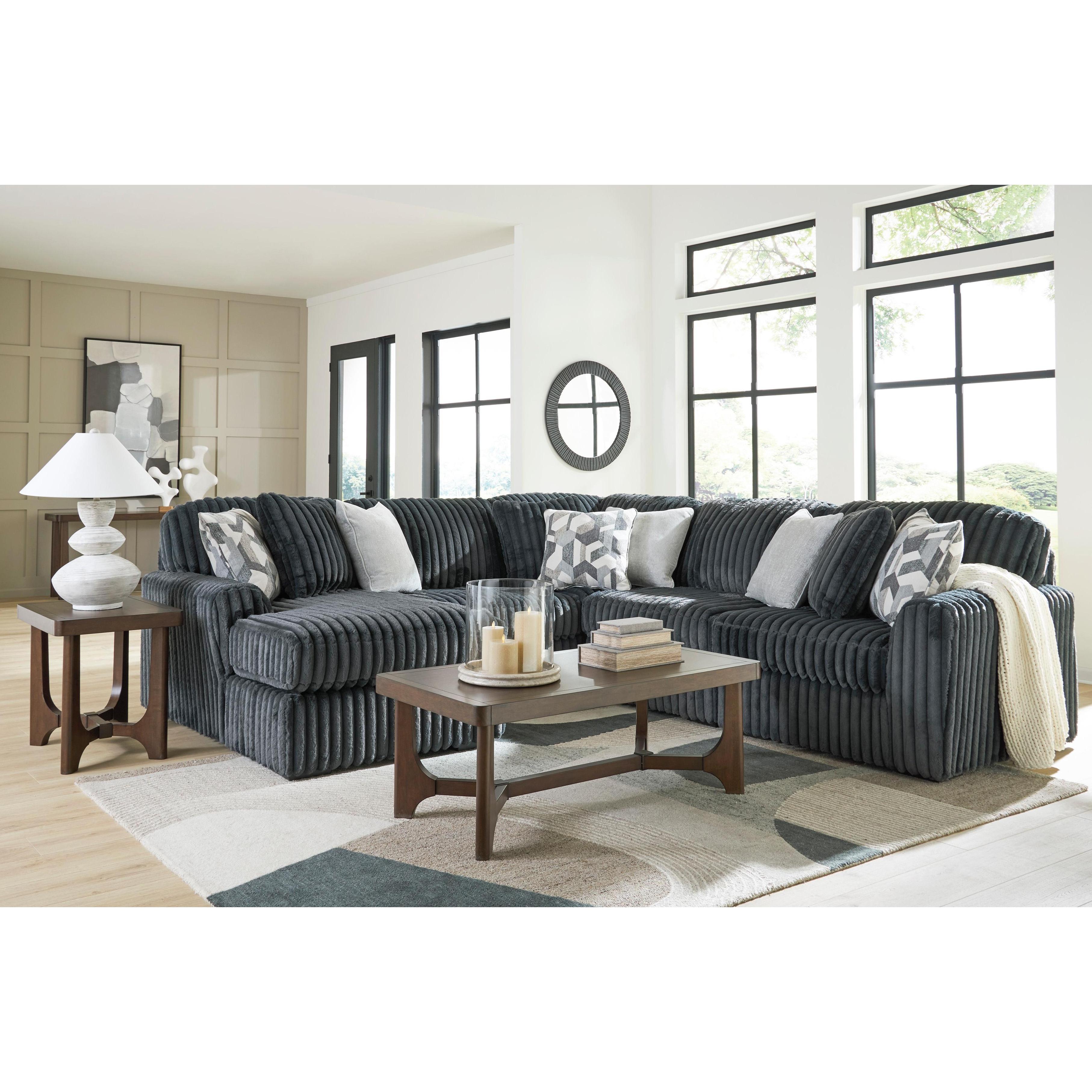  Manufacturer Color_Gunmetal --  Midnight-Madness 98105S22 5 pc Sectional with Chaise IMAGE 3
