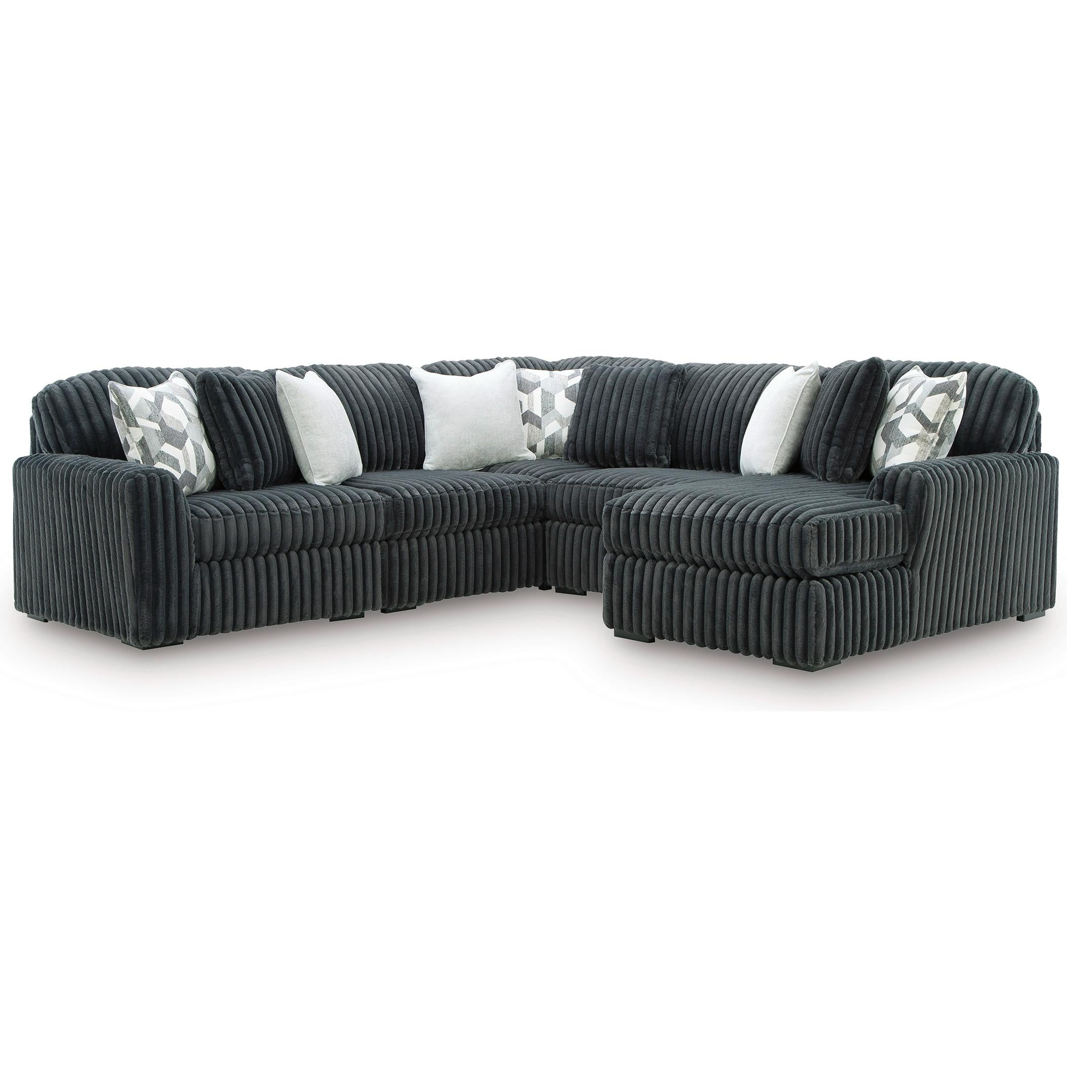  Manufacturer Color_Gunmetal --  Midnight-Madness 98105S23 5 pc Sectional with Chaise IMAGE 1