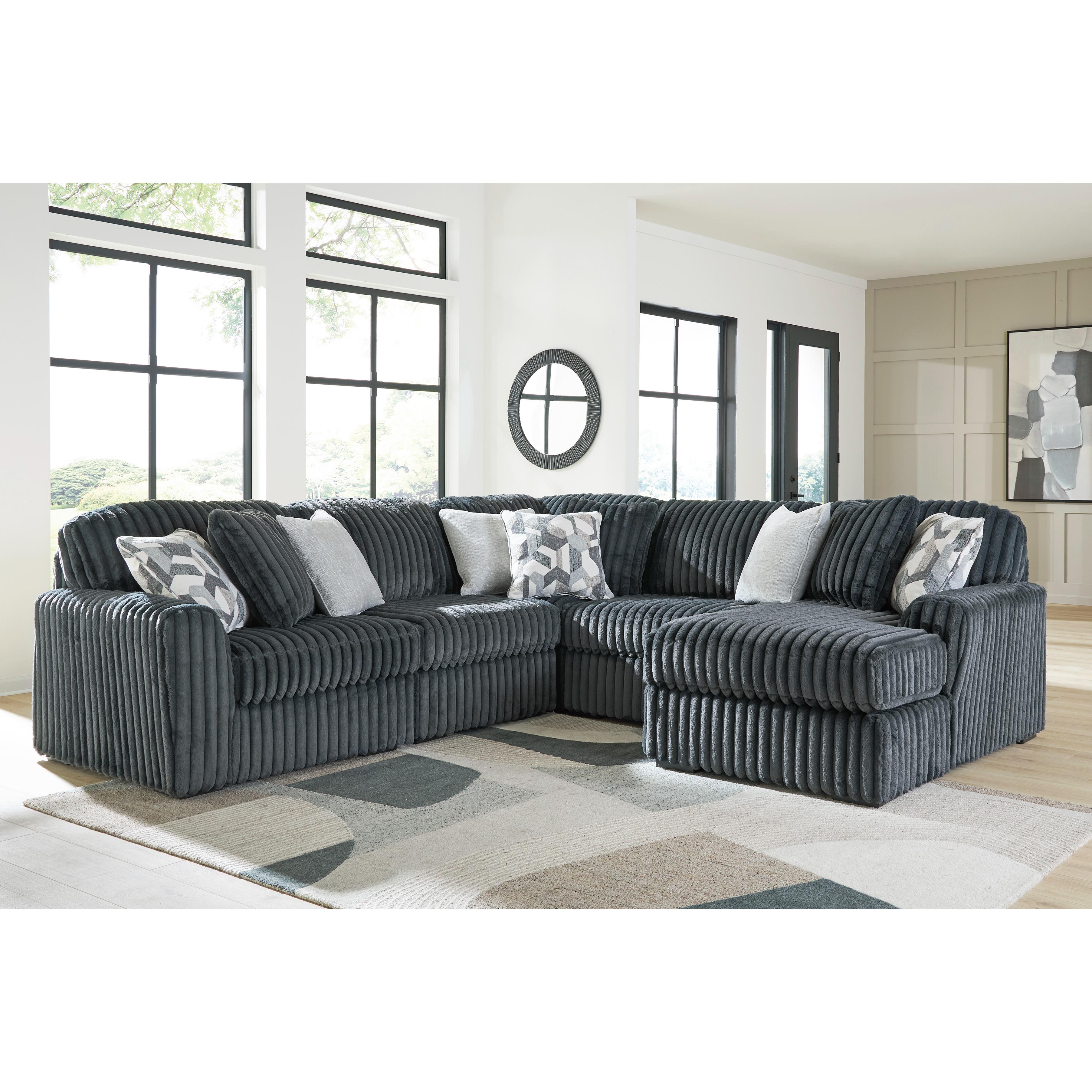  Manufacturer Color_Gunmetal --  Midnight-Madness 98105S23 5 pc Sectional with Chaise IMAGE 2