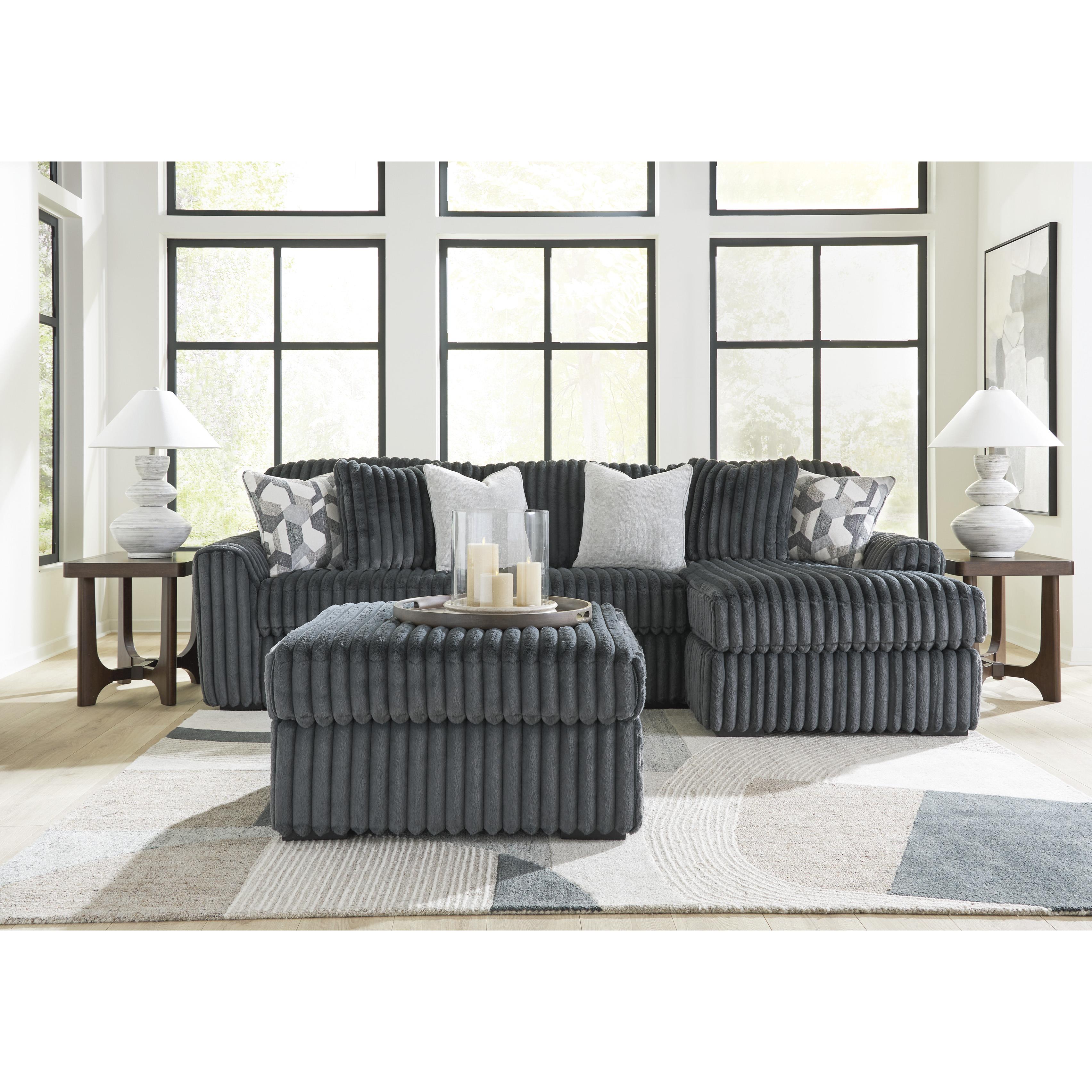  Manufacturer Color_Gunmetal --  Midnight-Madness 98105S3 2 pc Sectional Sofa Chaise IMAGE 6