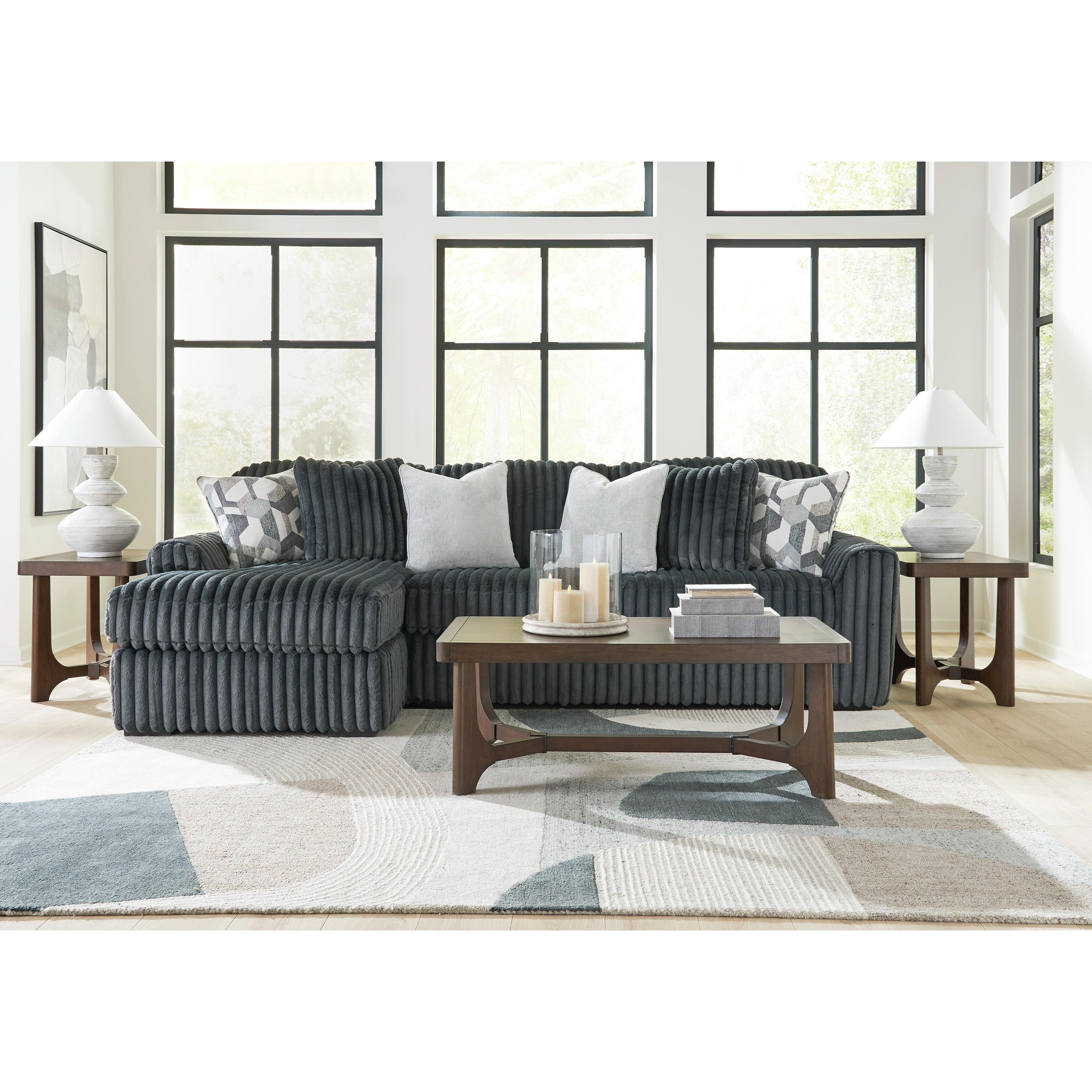  Manufacturer Color_Gunmetal --  Midnight-Madness 98105S4 2 pc Sectional Sofa Chaise IMAGE 3
