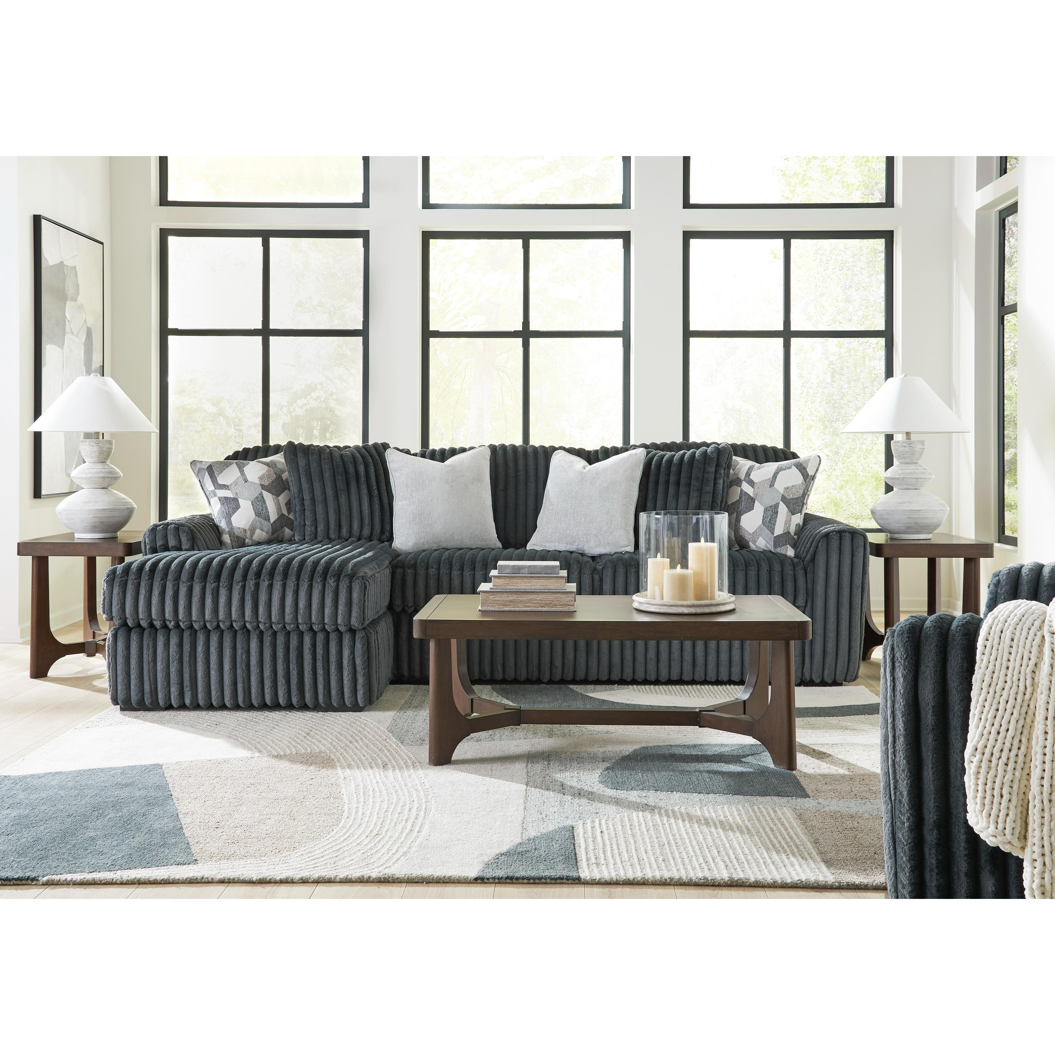  Manufacturer Color_Gunmetal --  Midnight-Madness 98105S4 2 pc Sectional Sofa Chaise IMAGE 4