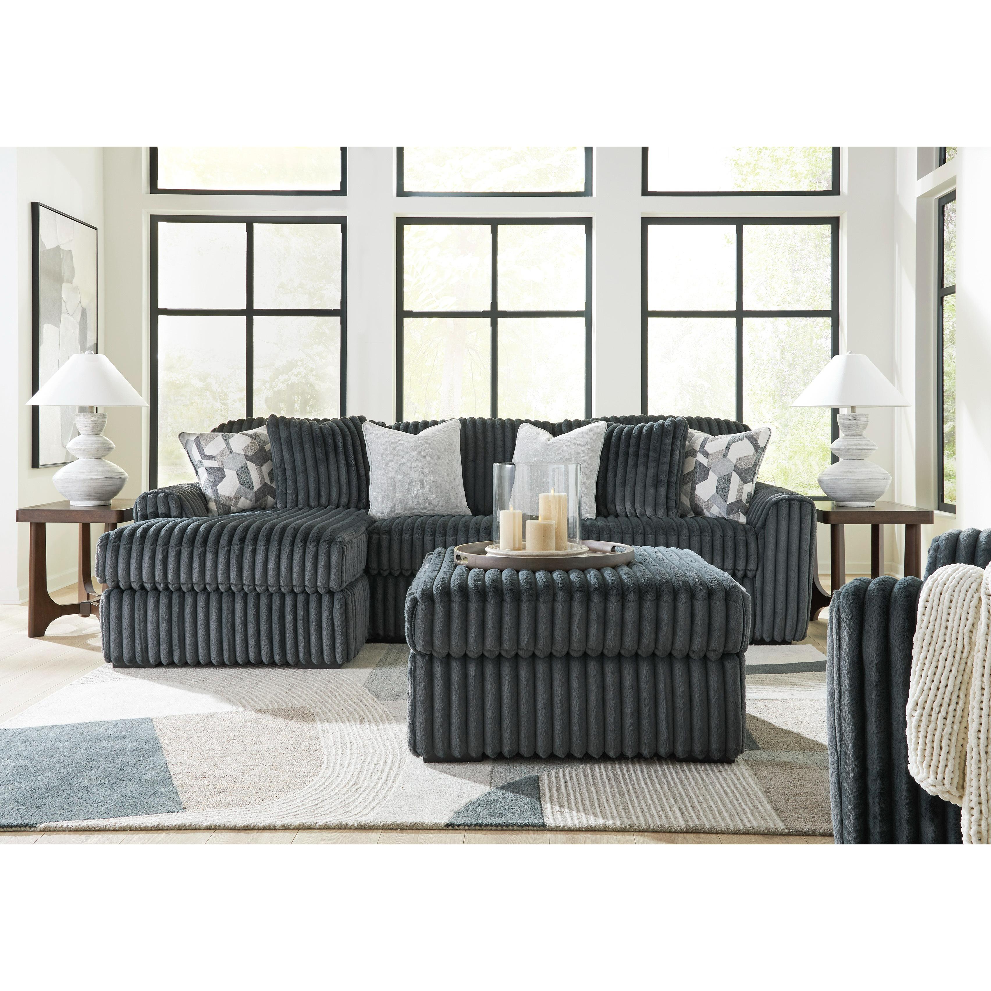  Manufacturer Color_Gunmetal --  Midnight-Madness 98105S4 2 pc Sectional Sofa Chaise IMAGE 5