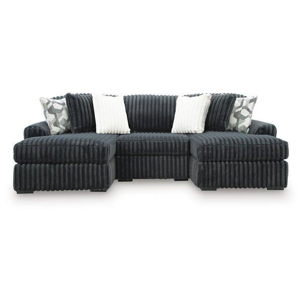 Signature Design by Ashley Midnight-Madness 98105S8 3 pc Double Chaise Sectional