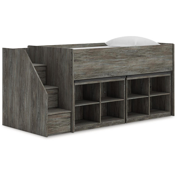 Signature Design by Ashley Frandern B4480B25 Twin Loft Bed with Bookcase Storage