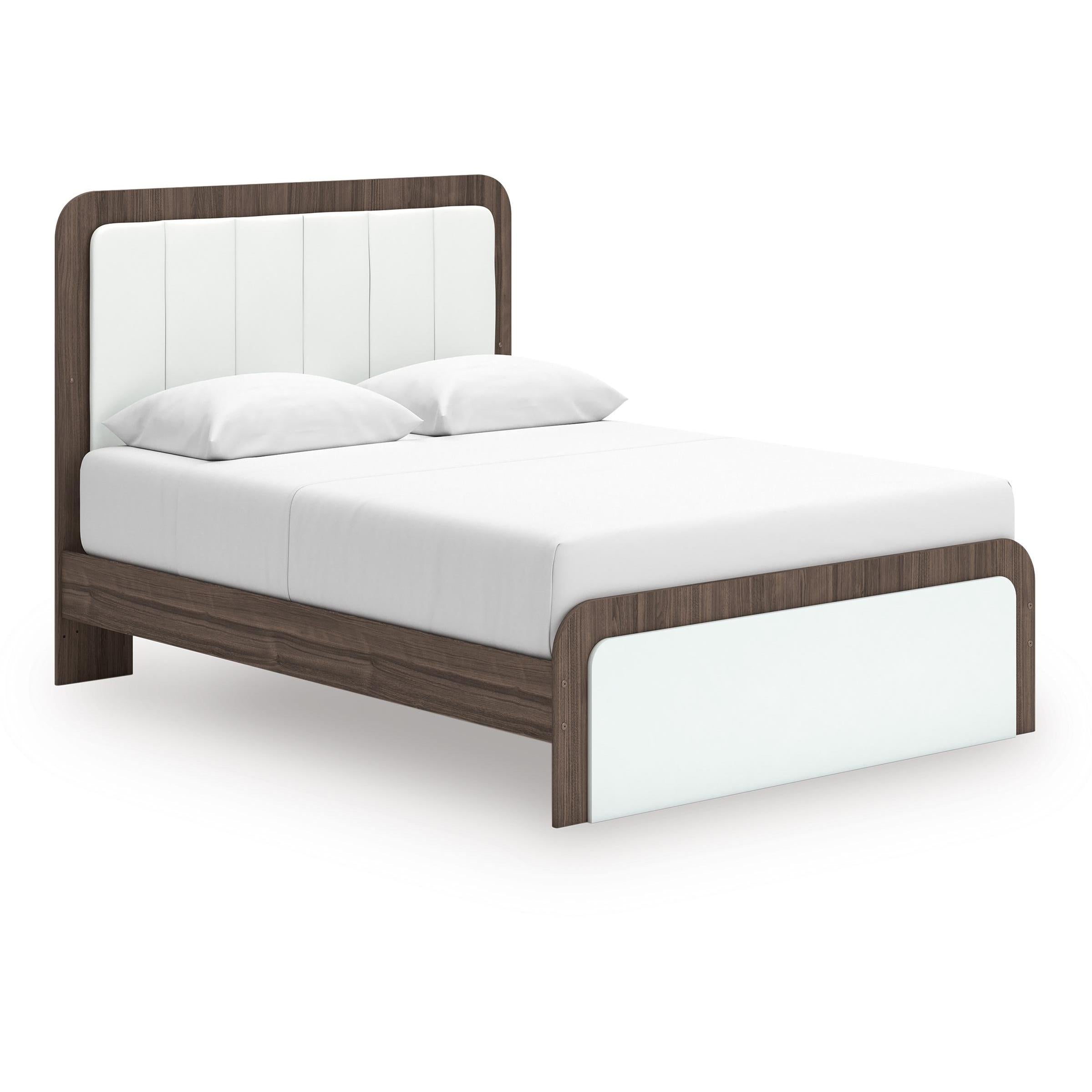  Size_Queen --  Signature Design by Ashley Kendanport Upholstered Panel Bed IMAGE 1