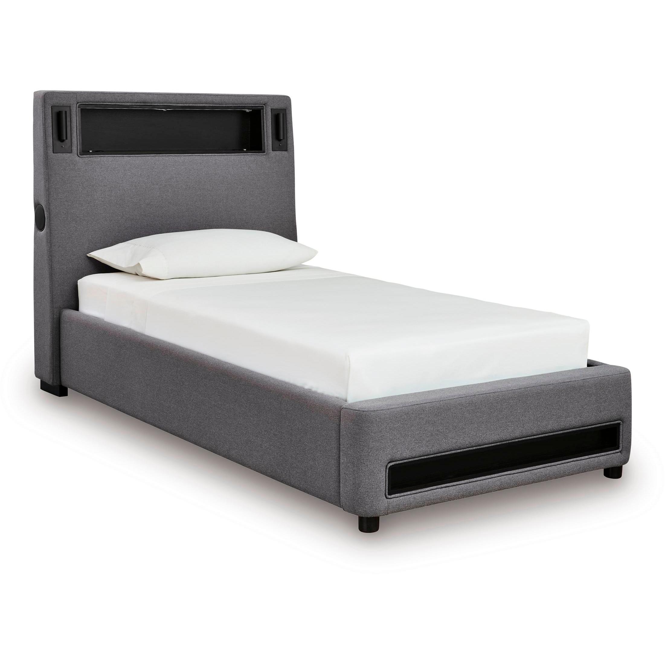  Size_Twin --  Signature Design by Ashley Verishaw Upholstered Panel Bed IMAGE 1