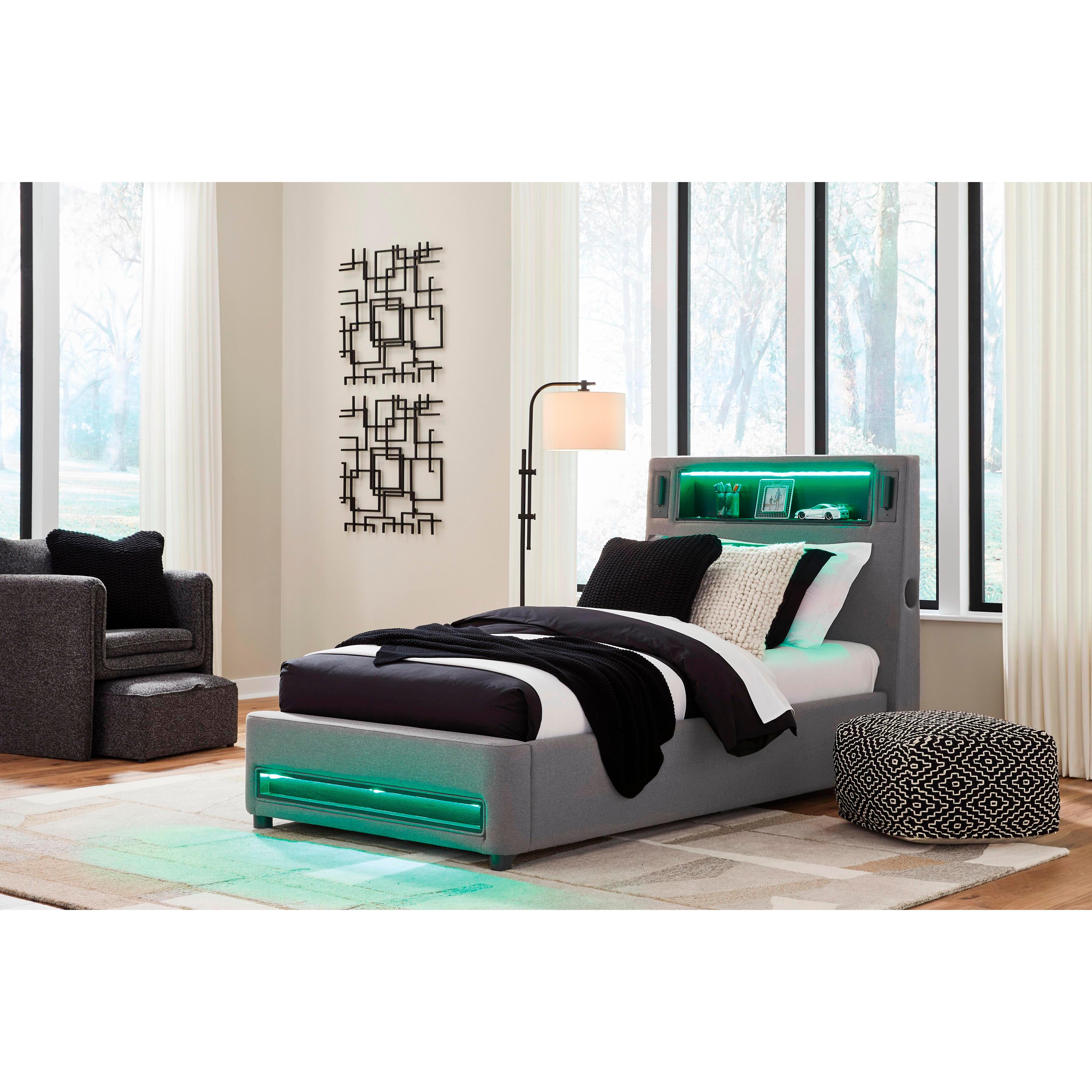  Size_Twin --  Signature Design by Ashley Verishaw Upholstered Panel Bed IMAGE 11