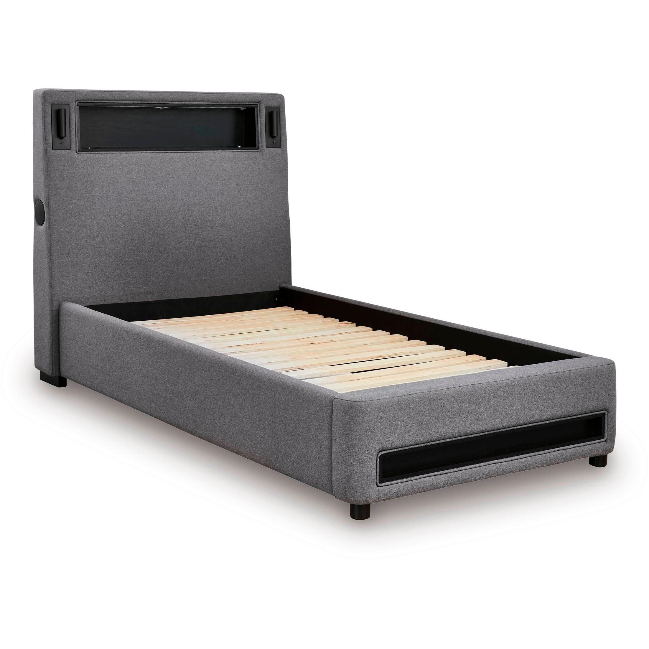  Size_Twin --  Signature Design by Ashley Verishaw Upholstered Panel Bed IMAGE 4