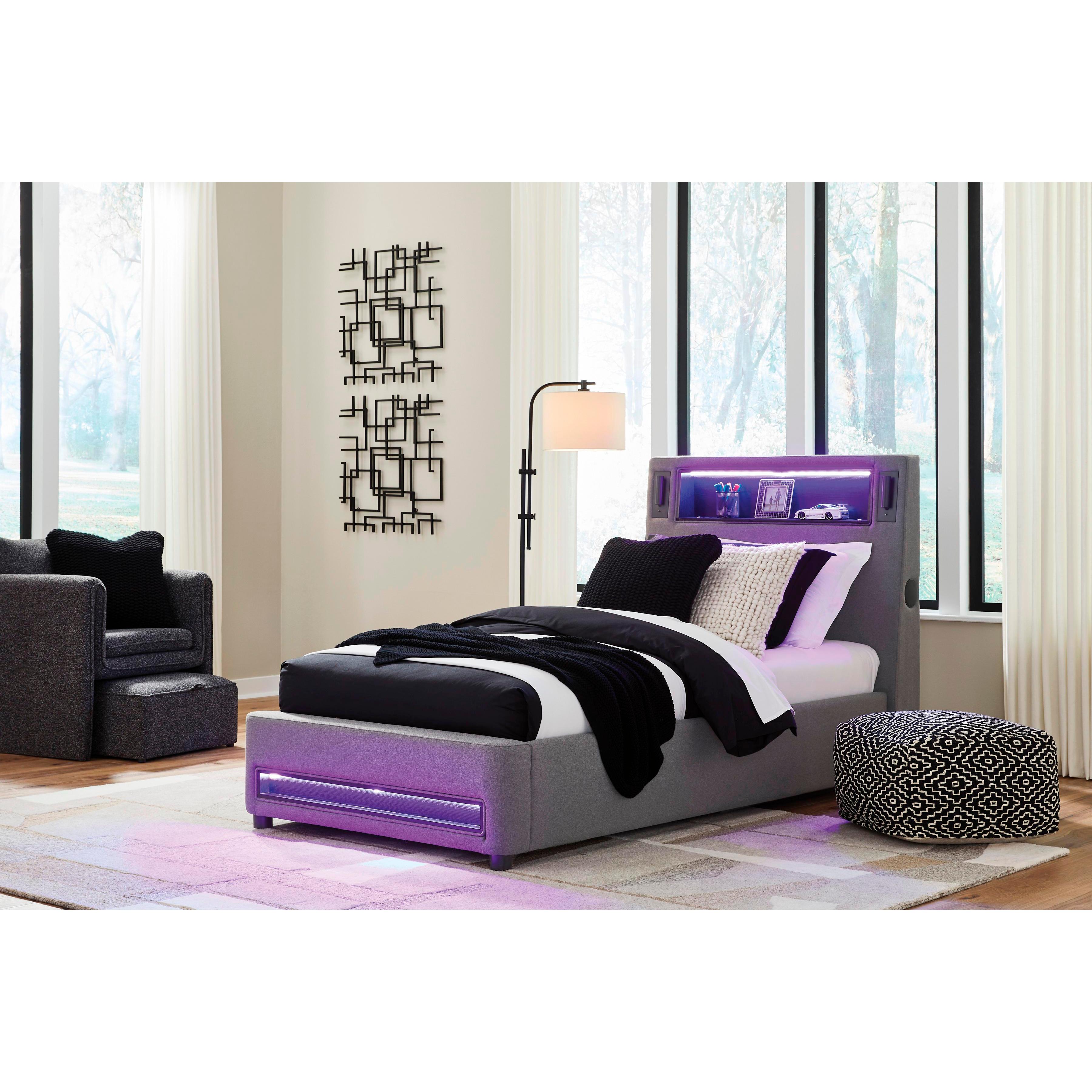  Size_Twin --  Signature Design by Ashley Verishaw Upholstered Panel Bed IMAGE 5