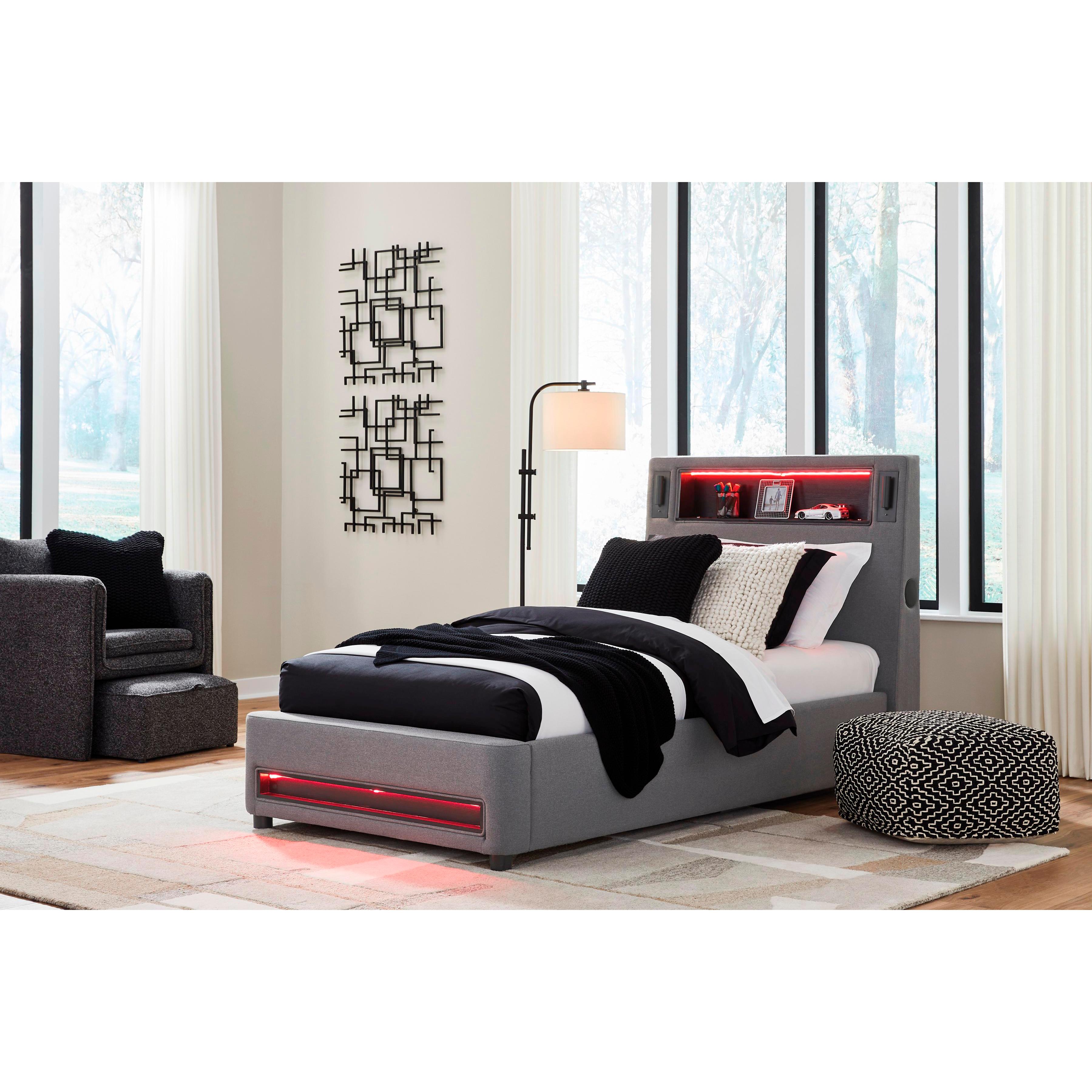  Size_Twin --  Signature Design by Ashley Verishaw Upholstered Panel Bed IMAGE 6