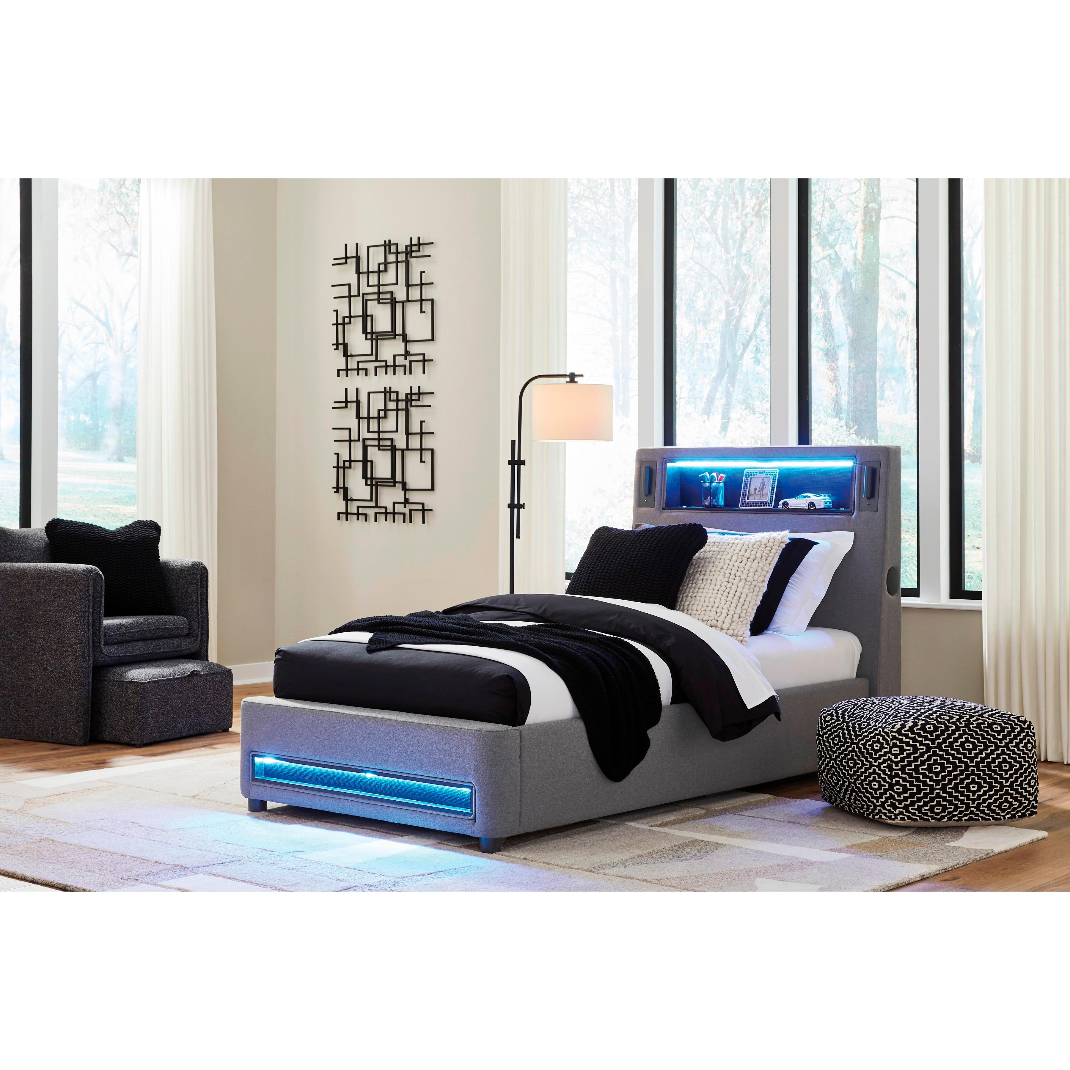  Size_Twin --  Signature Design by Ashley Verishaw Upholstered Panel Bed IMAGE 7