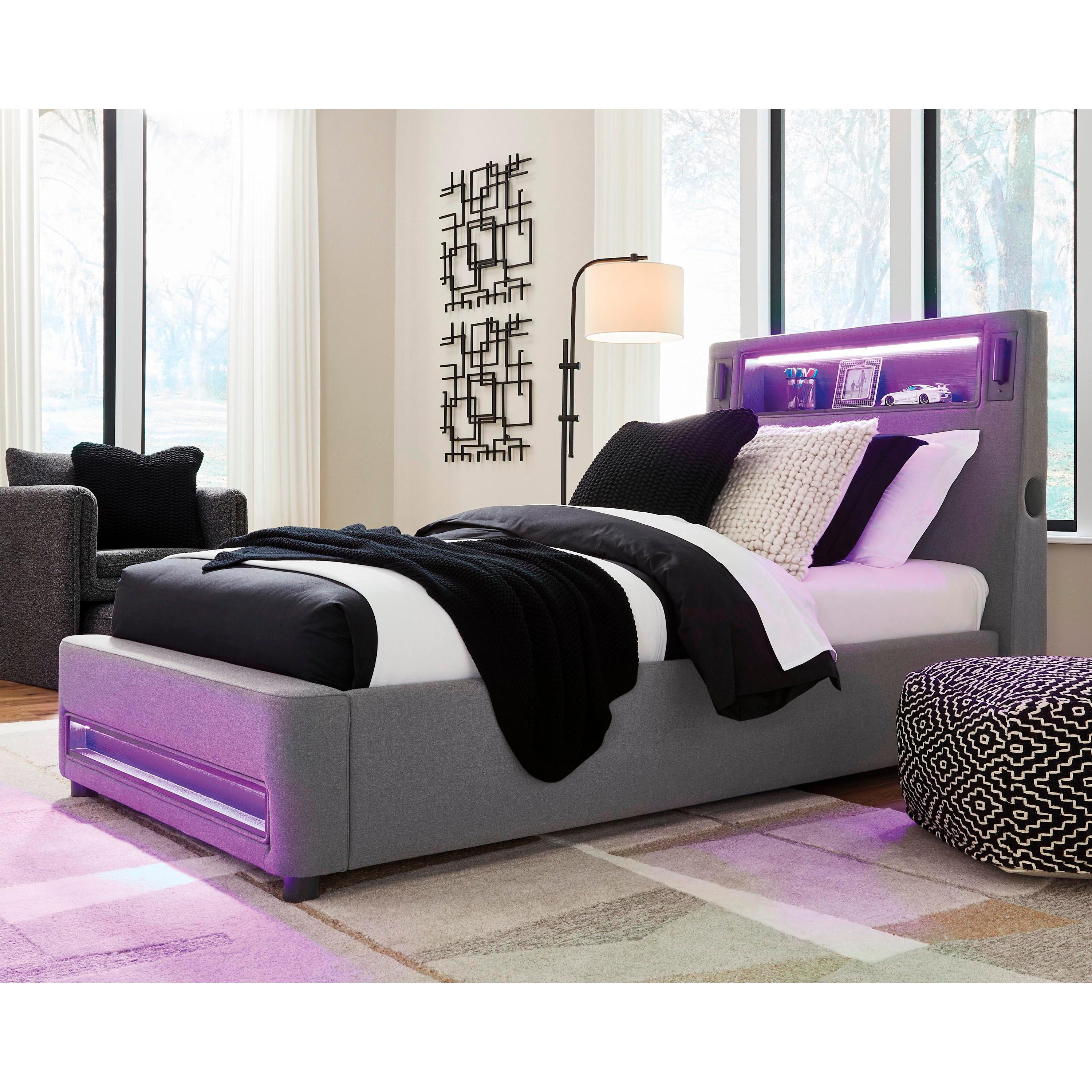  Size_Twin --  Signature Design by Ashley Verishaw Upholstered Panel Bed IMAGE 8