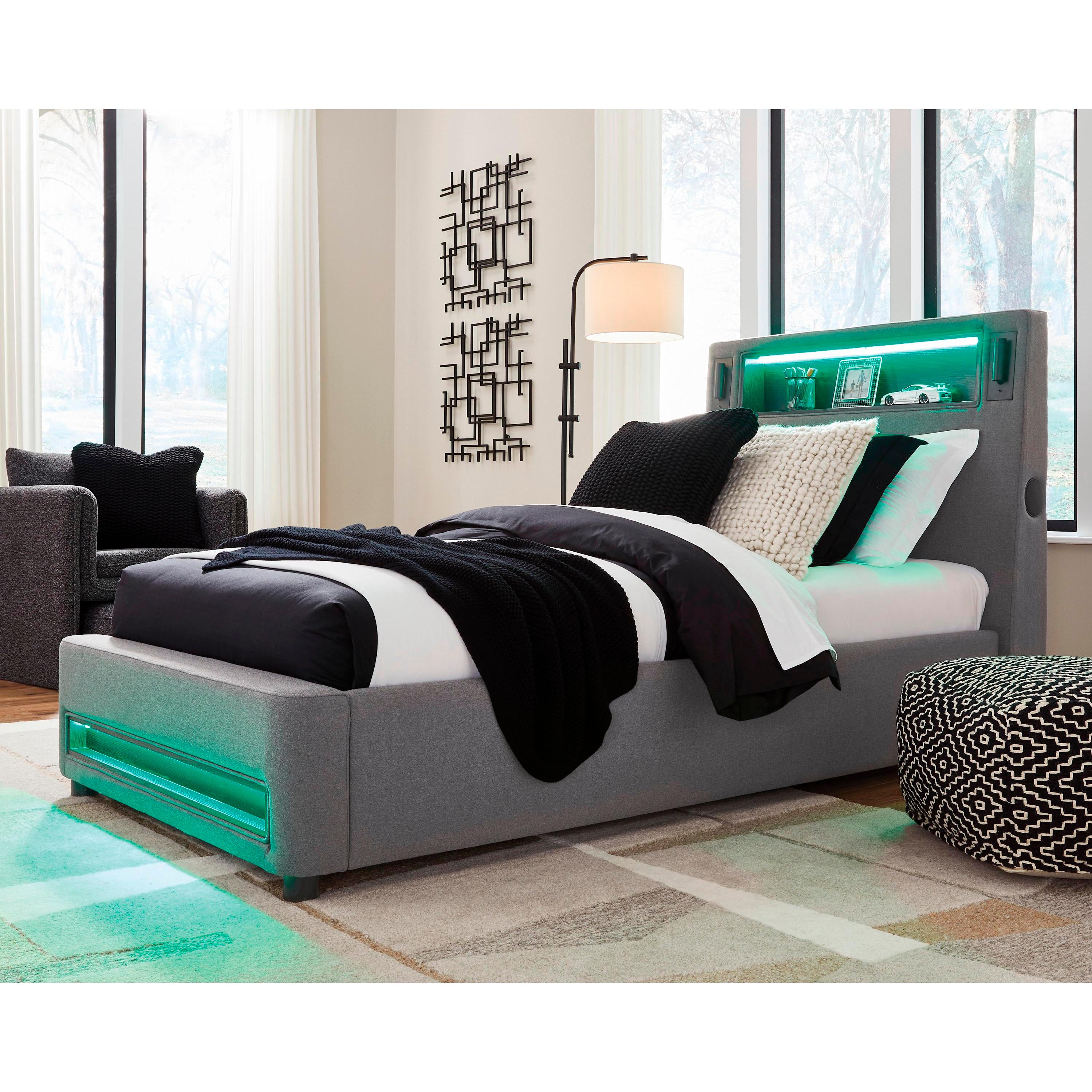  Size_Twin --  Signature Design by Ashley Verishaw Upholstered Panel Bed IMAGE 9