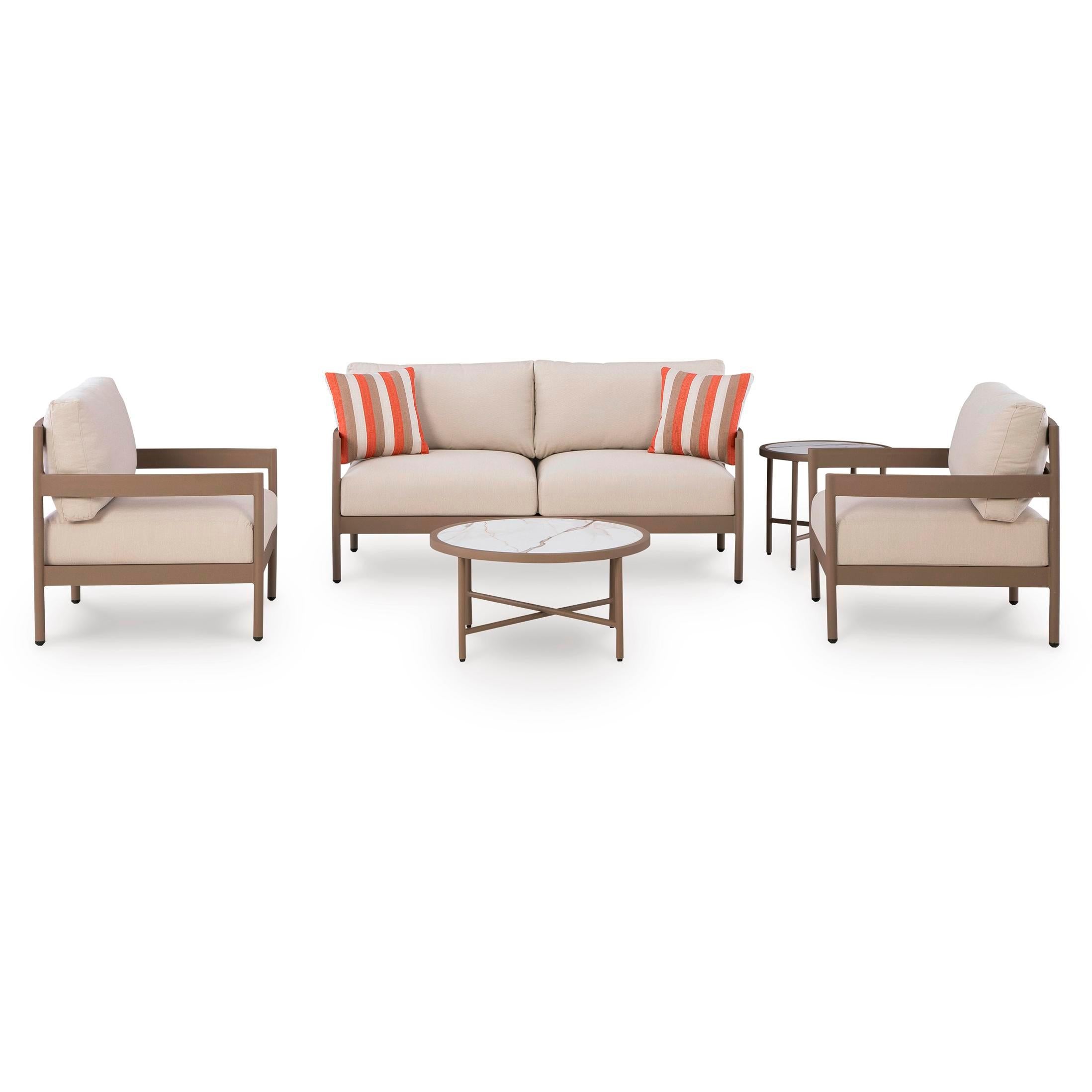  Signature Design by Ashley Bluff Trail PCP383-080 Love/Chairs/Tables Set IMAGE 1
