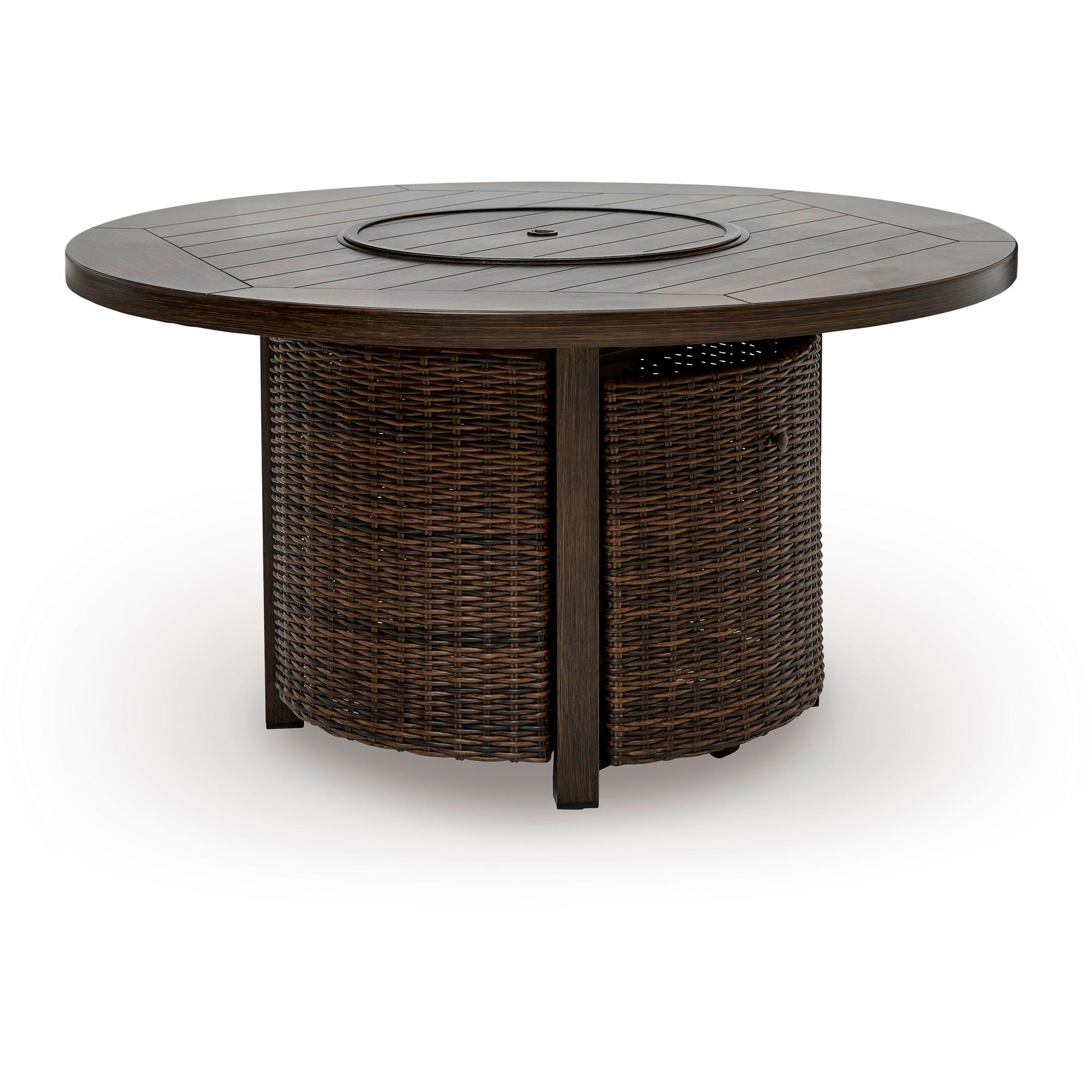  Signature Design by Ashley Monterey Point PCP760-776 Round Fire Pit Table IMAGE 1