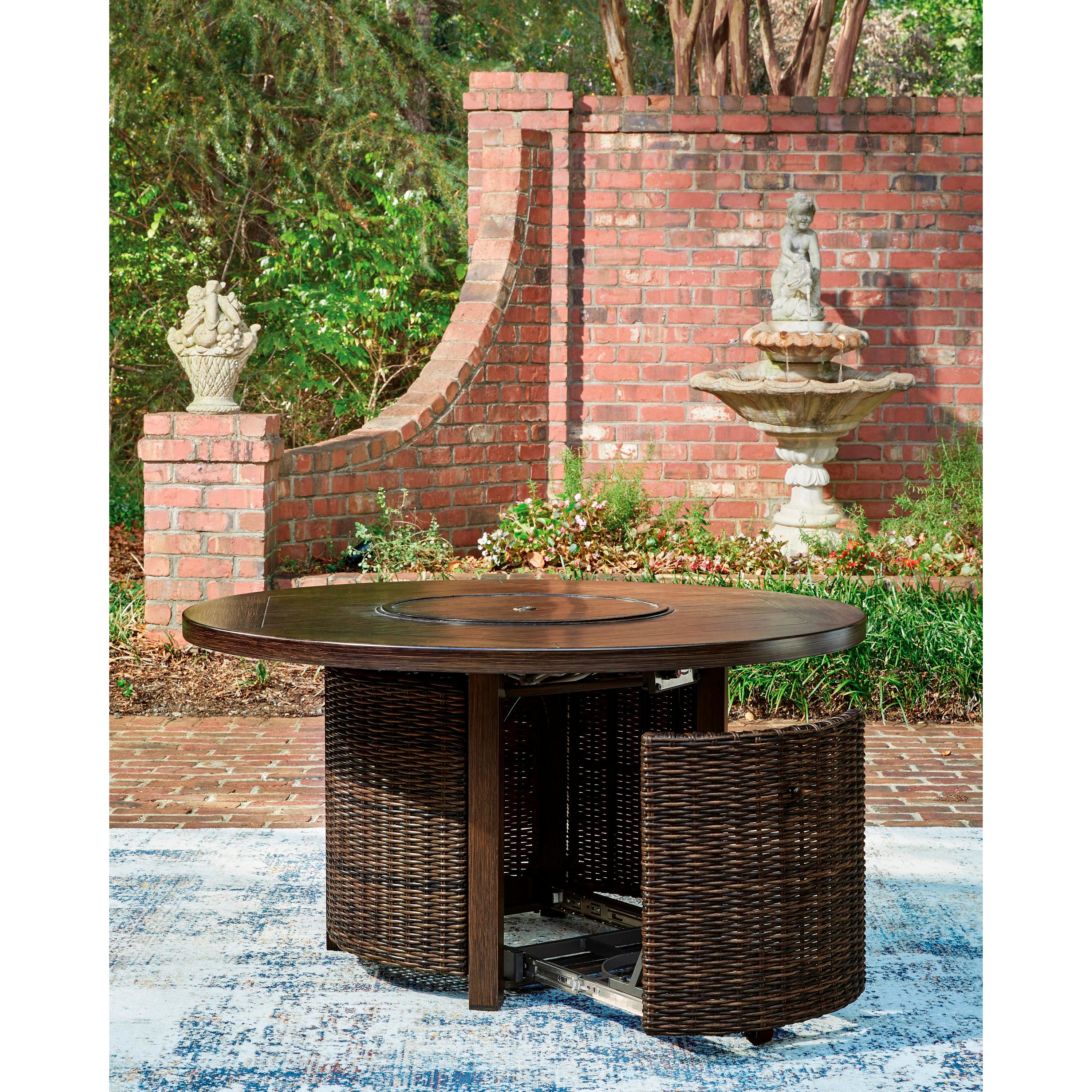  Signature Design by Ashley Monterey Point PCP760-776 Round Fire Pit Table IMAGE 5