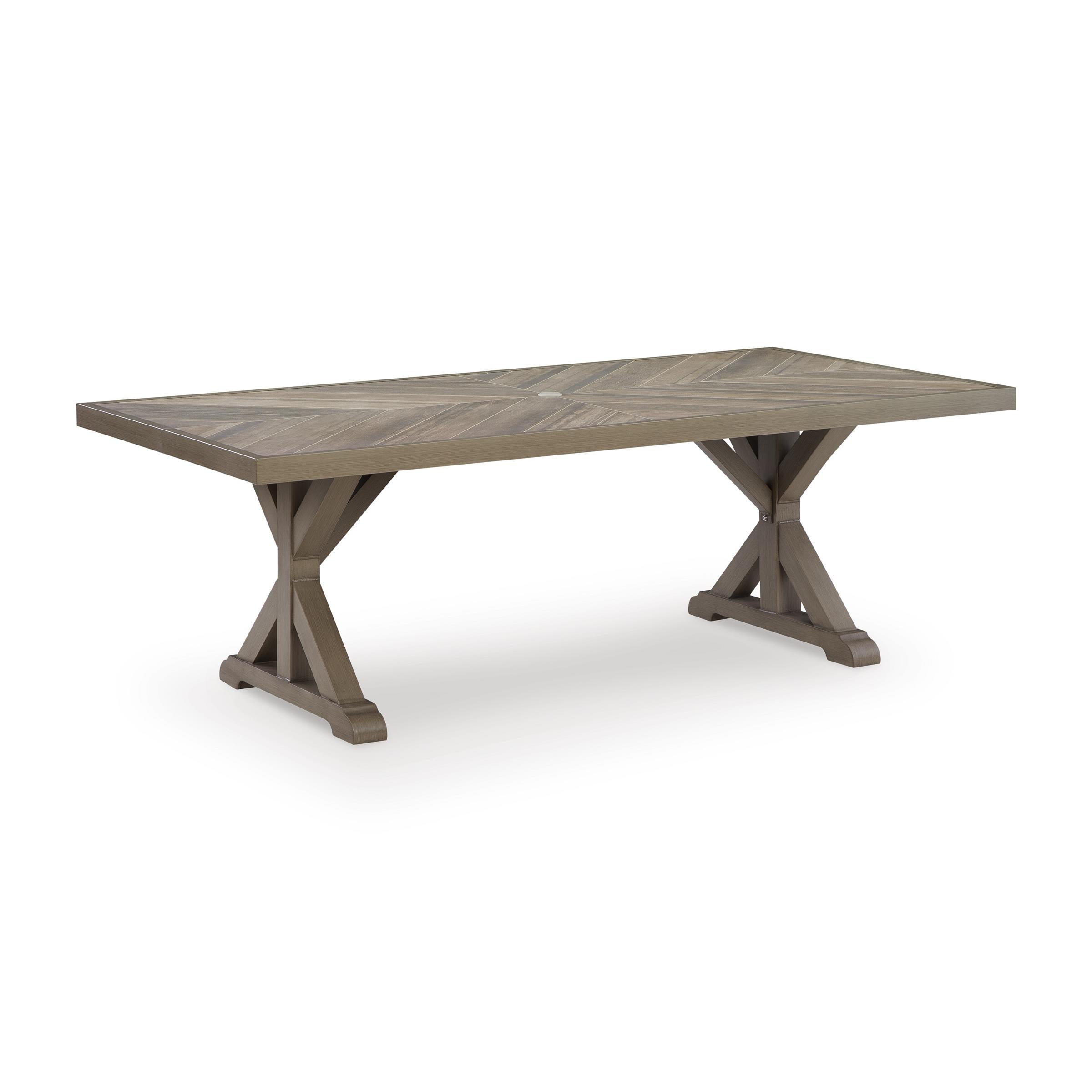  Signature Design by Ashley Laguna Heights PCP790-625 Rectangular Dining Table with Umbrella Option IMAGE 1