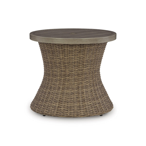 Signature Design by Ashley Laguna Heights PCP790-706 Round End Table with Umbrella Option