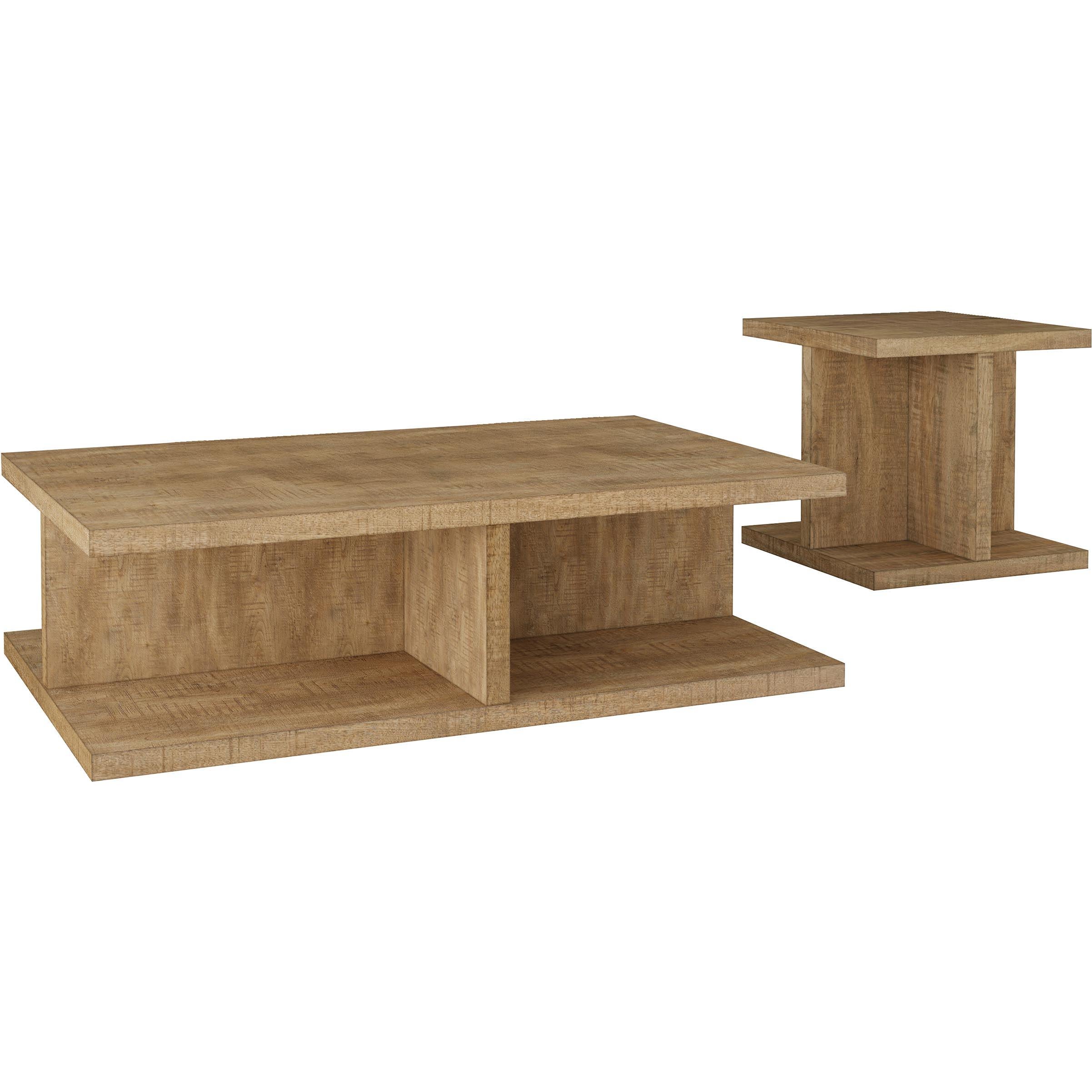  Coaster Furniture Cortona 706178-S2 2-piece Coffee and End Table Set - Mango IMAGE 1
