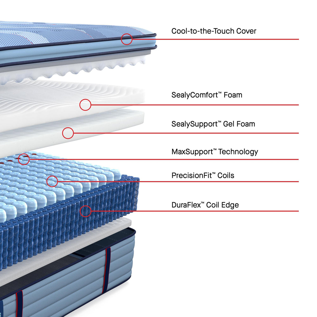  Size_Split California King -- Dupont II Euro Pillow Top Medium Mattress (Split California King) IMAGE 3
