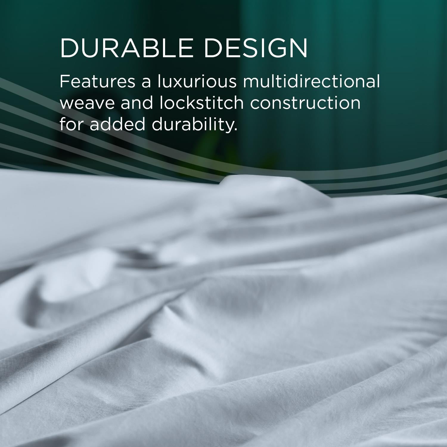  Tempur-Pedic TEMPUR-Adapt Luxe Egyptian Cotton Sheets - Sleepy Blue (Twin) IMAGE 15