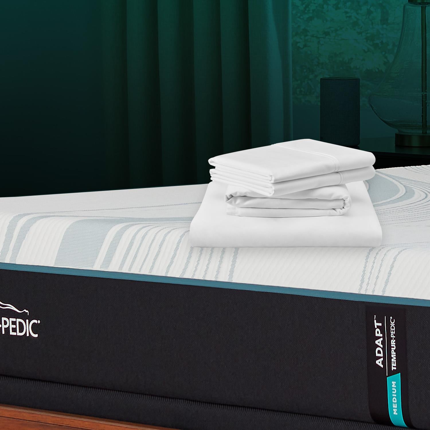  Tempur-Pedic TEMPUR-Adapt Luxe Egyptian Cotton Sheets - White (Full) IMAGE 1