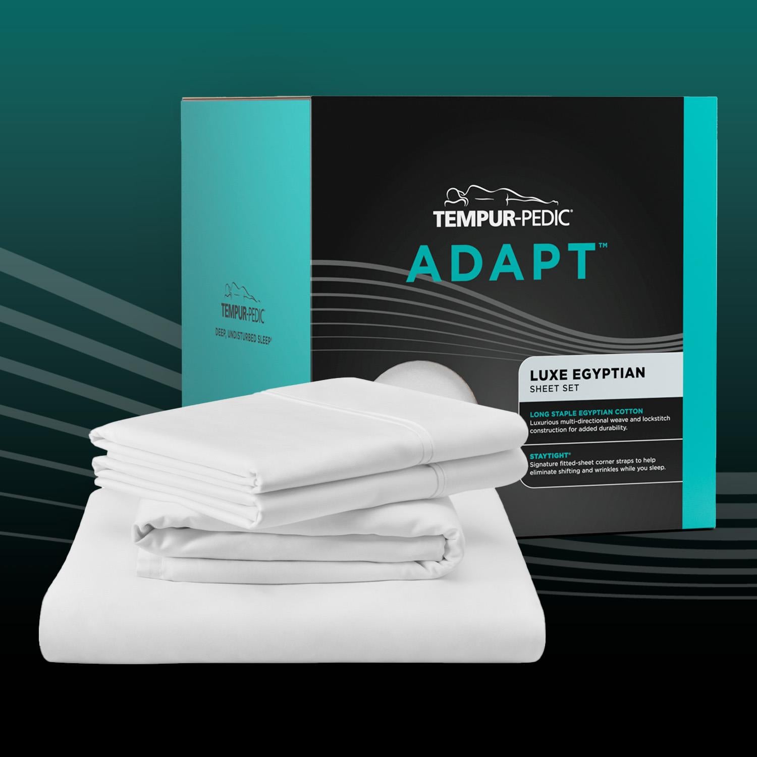  Tempur-Pedic TEMPUR-Adapt Luxe Egyptian Cotton Sheets - White (Twin) IMAGE 8