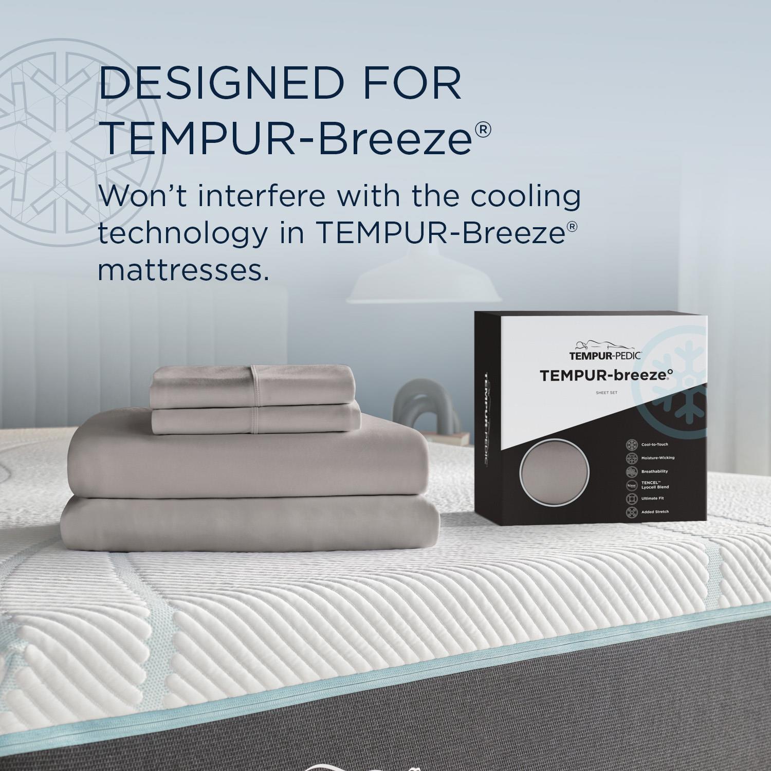  Tempur-Pedic TEMPUR breeze cooling Sheet Set Graphite (Split California King) IMAGE 9