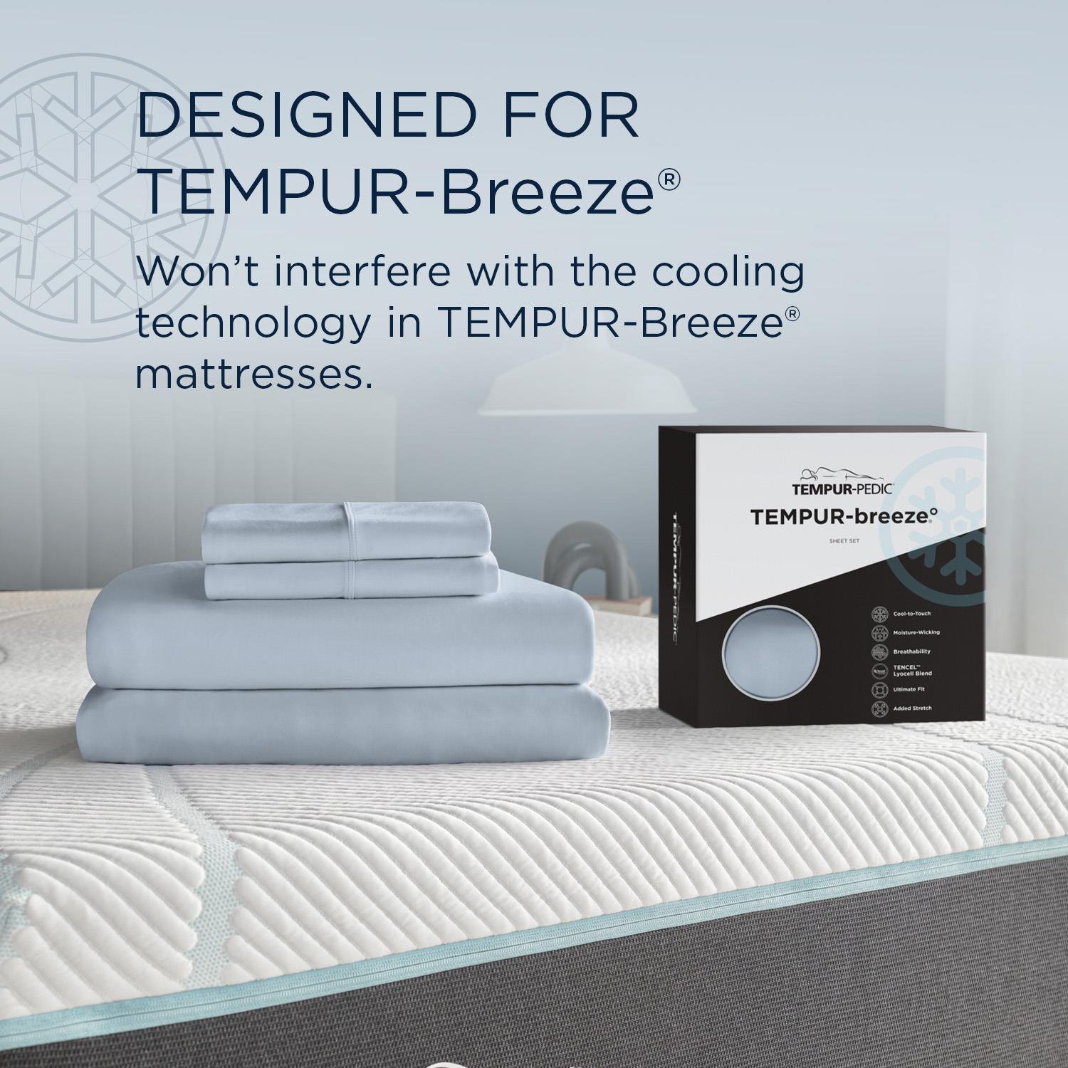  Tempur-Pedic TEMPUR breeze cooling Sheet Set Sleepy Blue (Queen) IMAGE 8