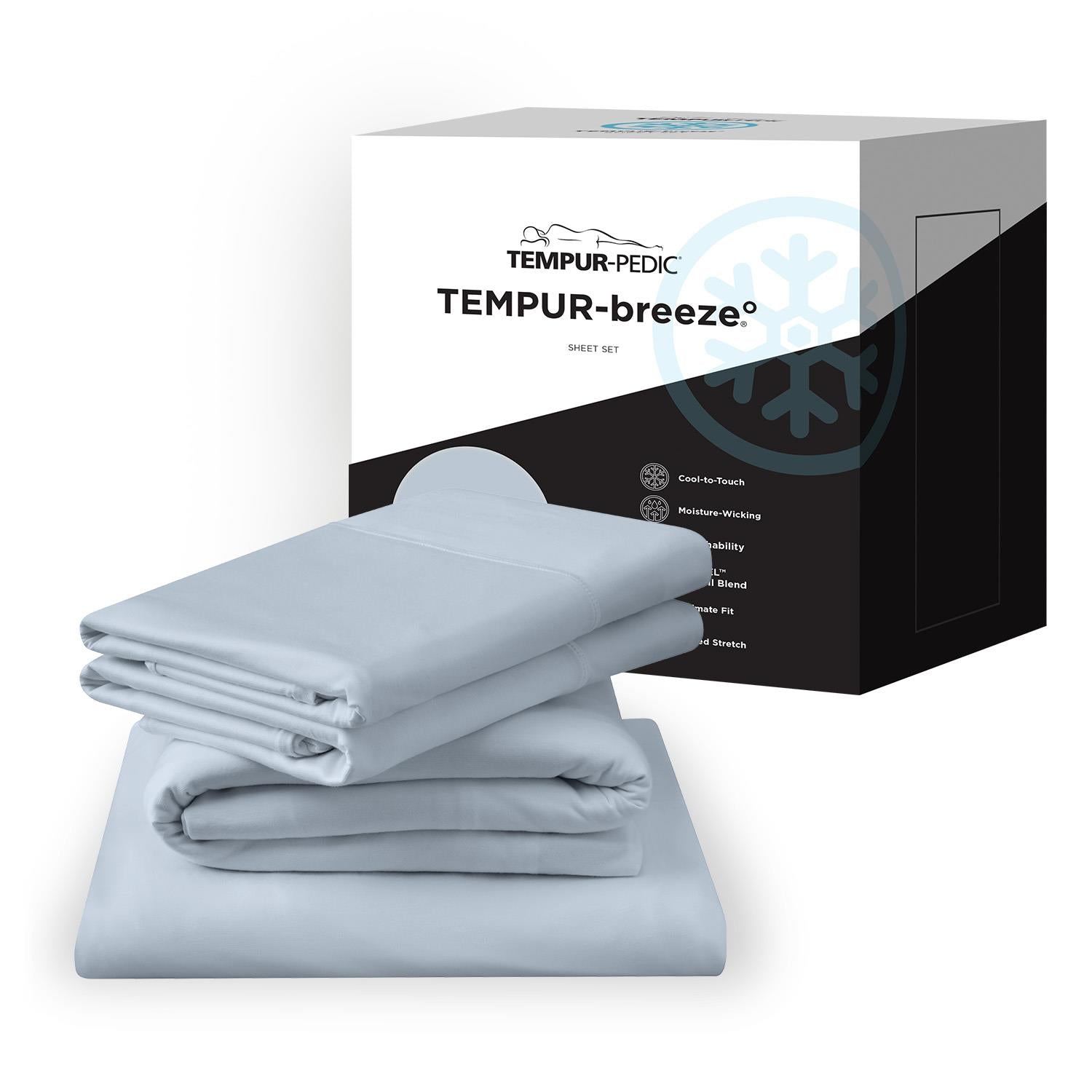  Tempur-Pedic TEMPUR breeze cooling Sheet Set Sleepy Blue (Split California King) IMAGE 9