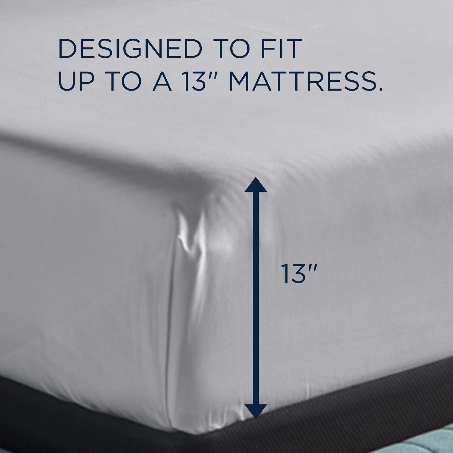  Tempur-Pedic TEMPUR Classic Cotton Sheet Set Cool Gray (Full) IMAGE 3