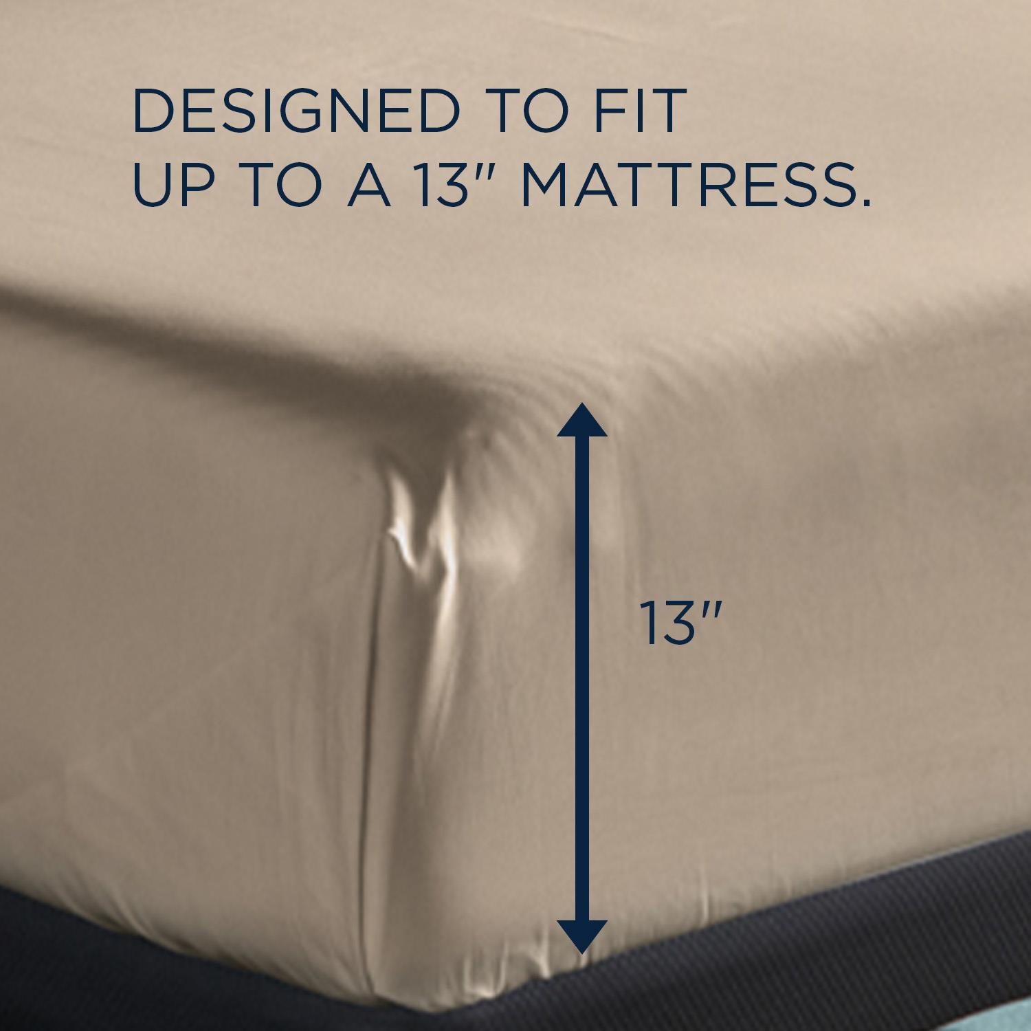  Tempur-Pedic TEMPUR Classic Cotton Sheet Set Sandstone (Split California King) IMAGE 3