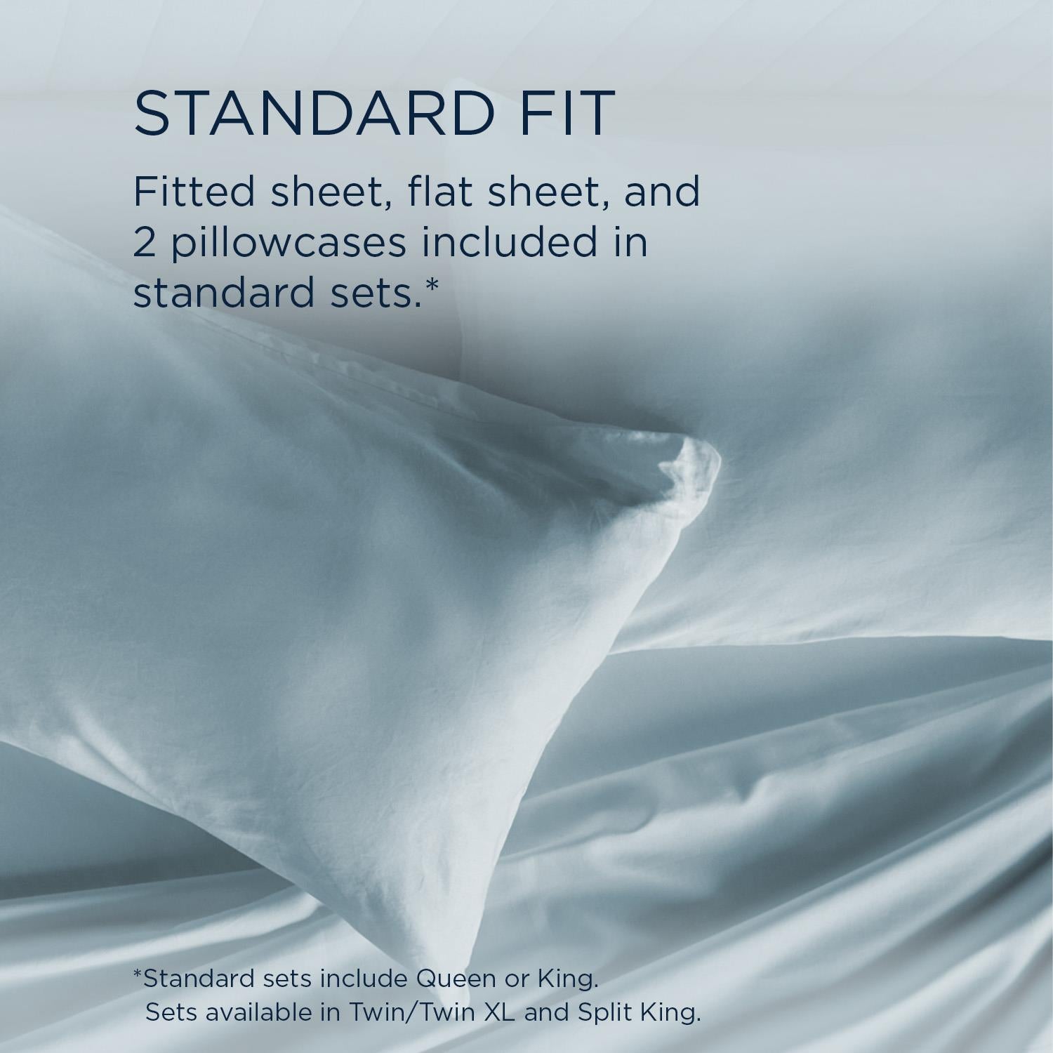  Tempur-Pedic TEMPUR Classic Cotton Sheet Set Sleepy Blue (King) IMAGE 11