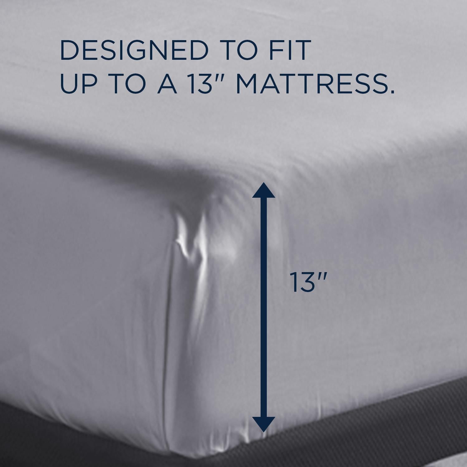  Tempur-Pedic TEMPUR Classic Cotton Sheet Set Sleepy Silver Mist (Split King) IMAGE 3